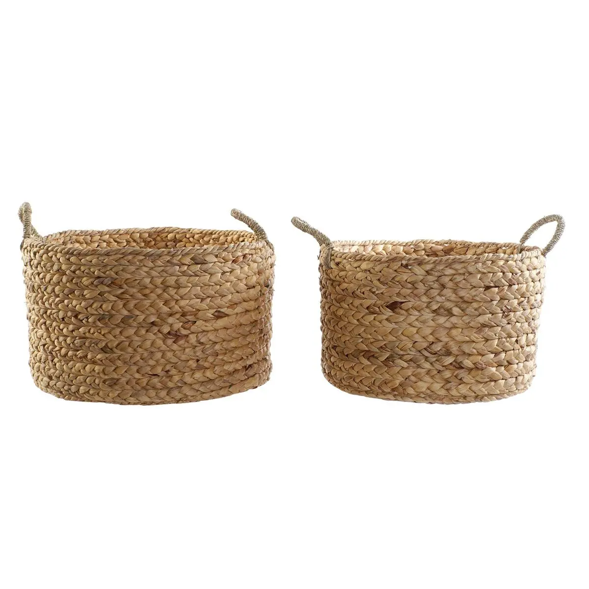 Basket Set Dkd Home Decor Brown Natural Rushes (2 Pieces) 1