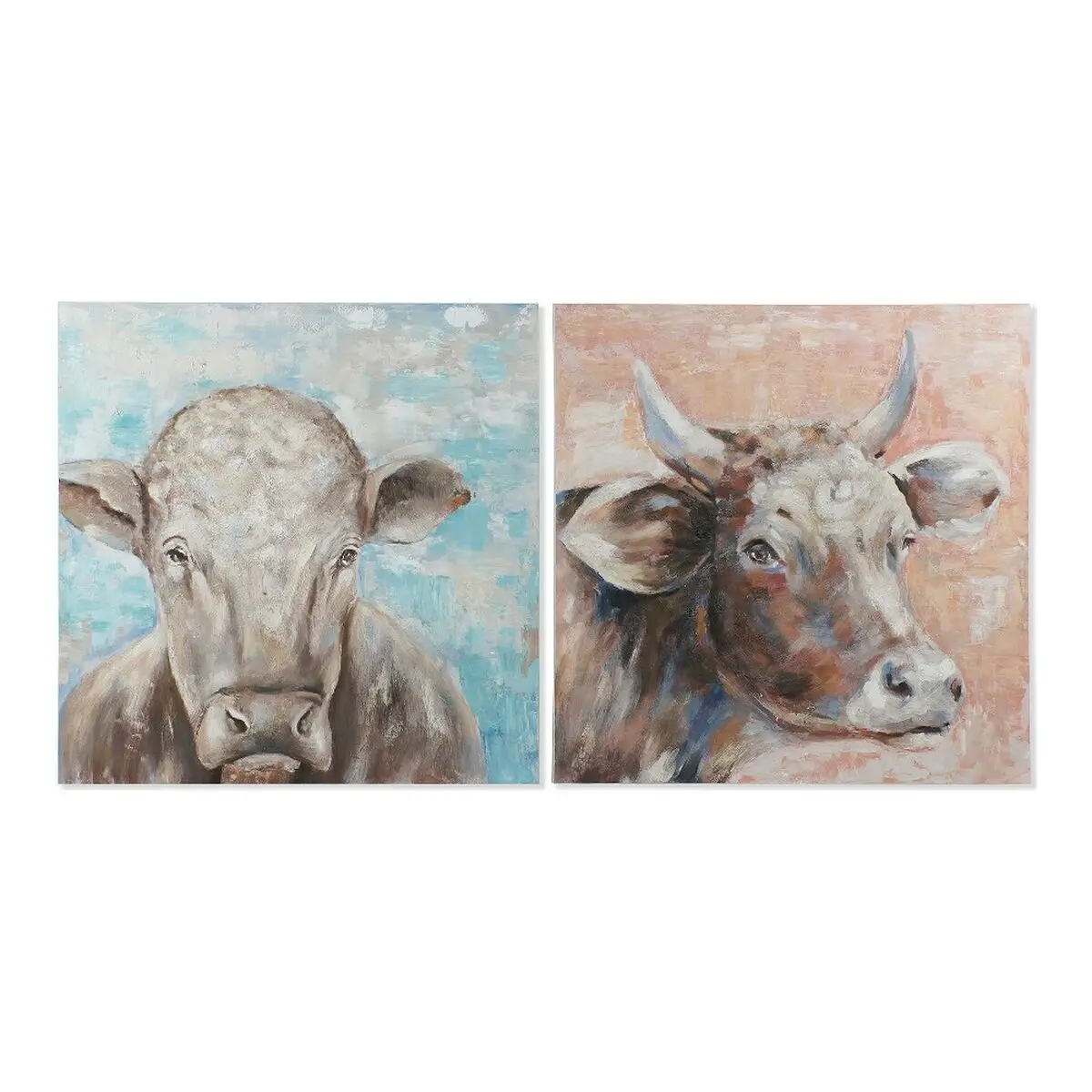 Canvas Dkd Home Decor Caw Pinewood Canvas 100 X 3,5 X 100 Cm 1
