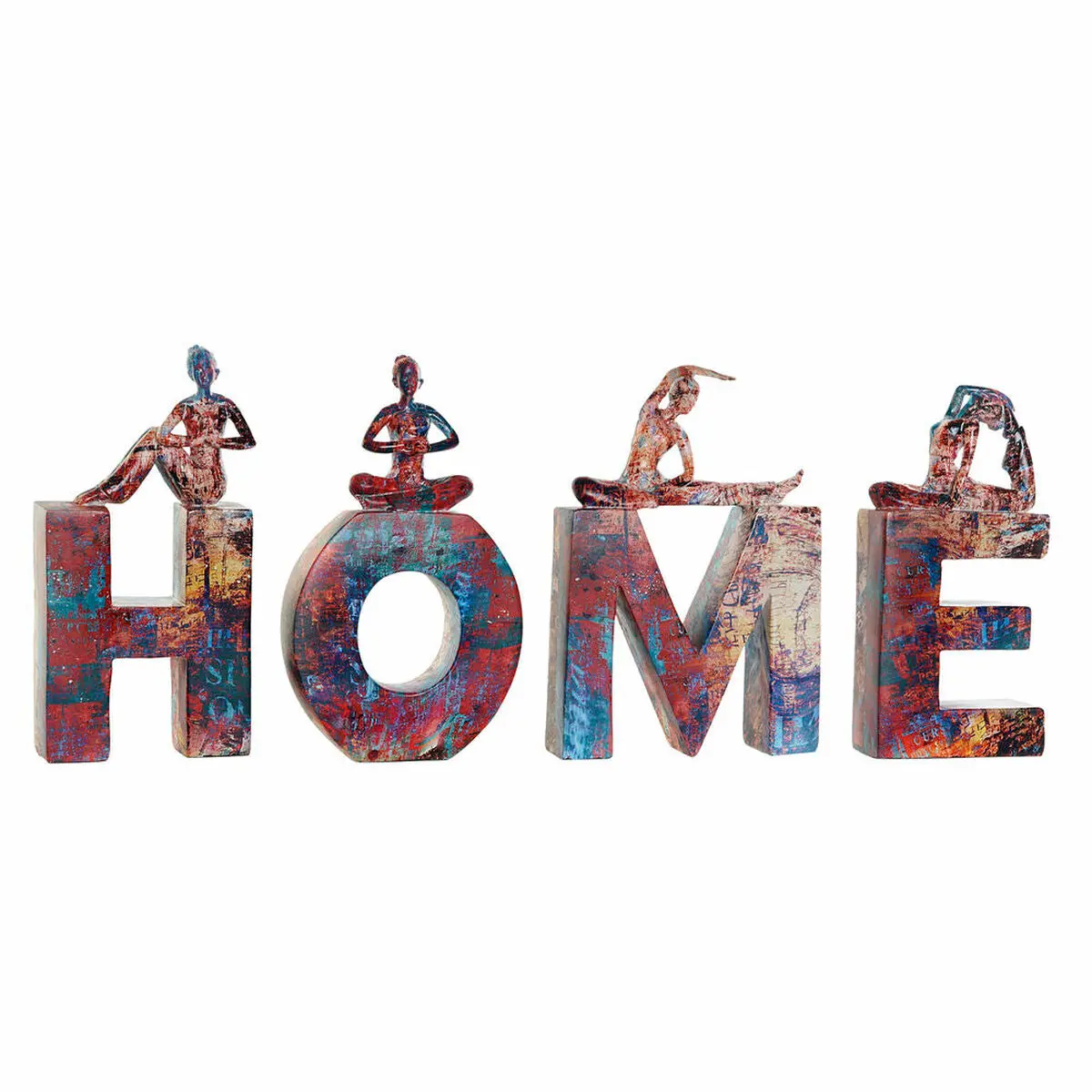 Decorative Figure Dkd Home Decor Resin (11.5 X 4.5 X 23 Cm) (4 Pcs) 1