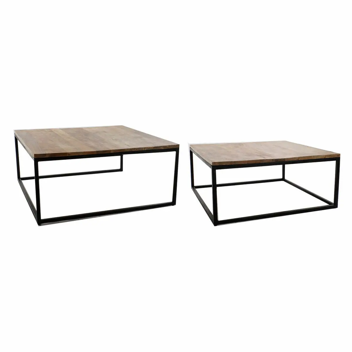 Set Of 2 Tables Dkd Home Decor Brown Black 90 X 90 X 40 Cm 1