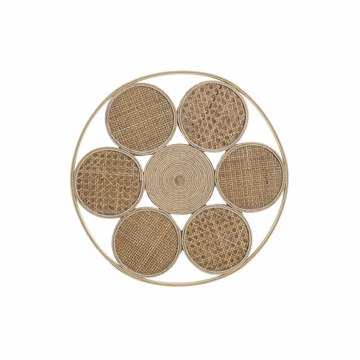Wall Decoration Dkd Home Decor 45,5 X 2 X 45,5 Cm Natural 1
