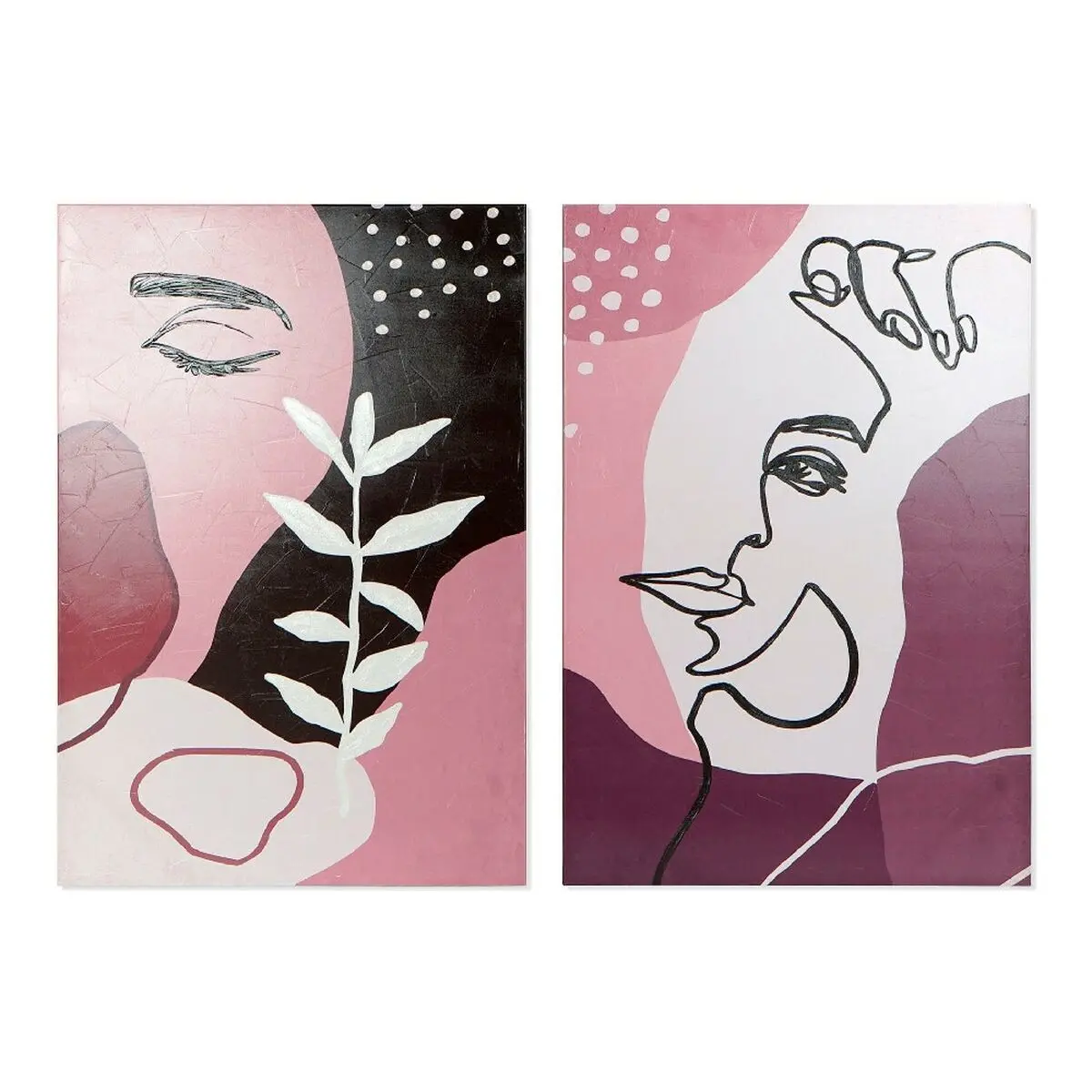 Canvas Dkd Home Decor Eye Pinewood Canvas 80 X 3 X 120 Cm 1