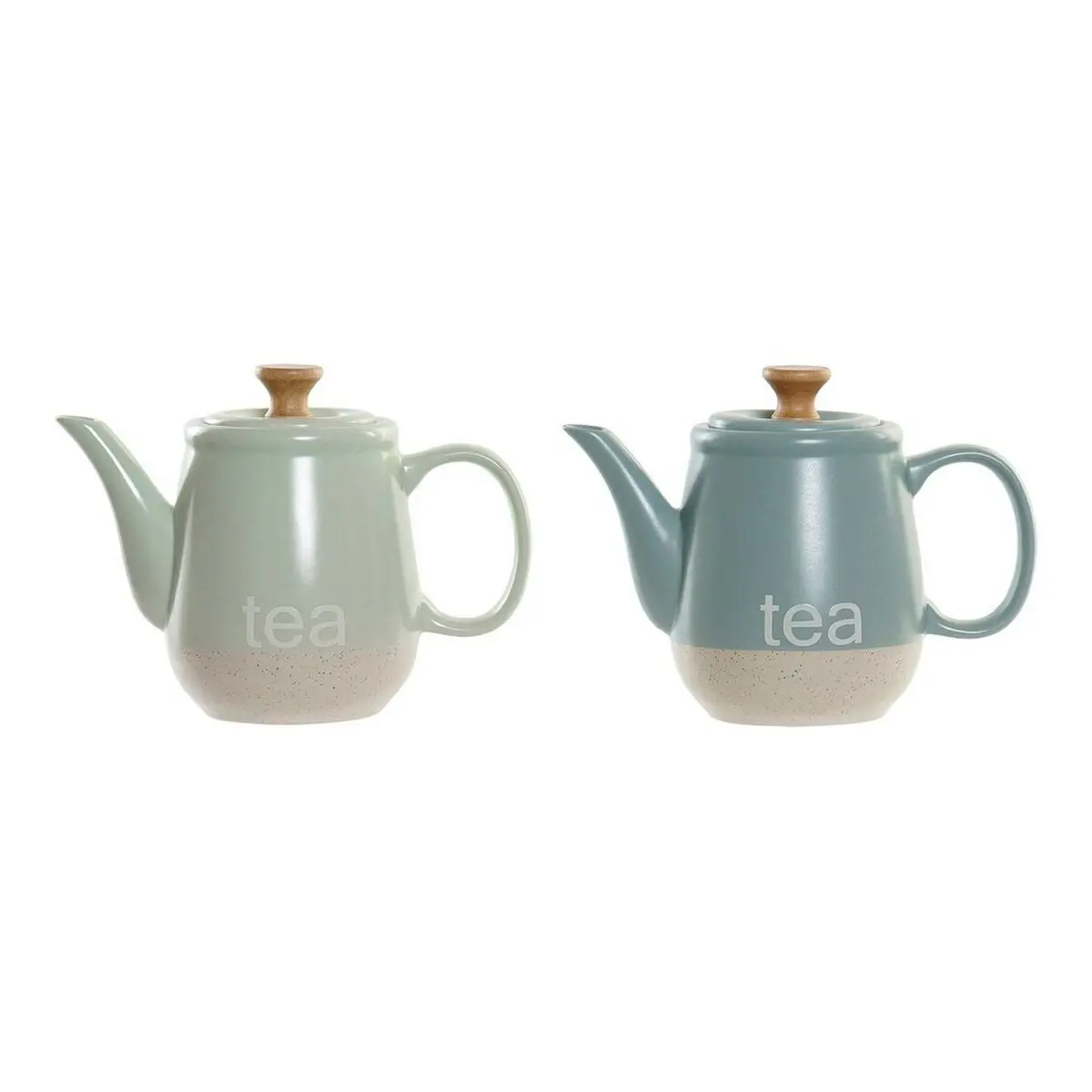 Teapot Dkd Home Decor 8424001793235 Blue Green Stoneware 1 L 22,5 X 12 X 16,5 Cm (2 Units) 1