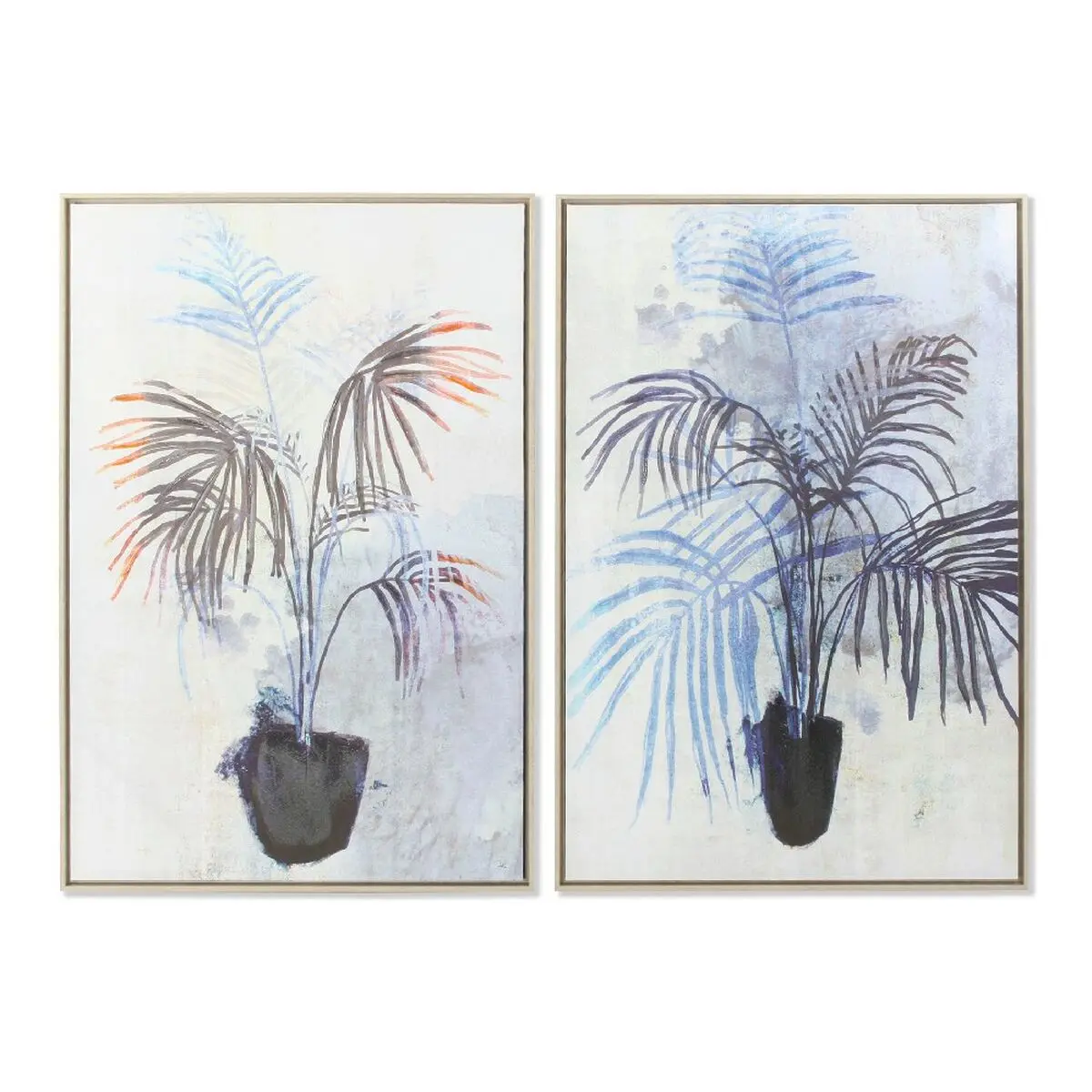 Canvas Dkd Home Decor Polystyrene Canvas Plant 1