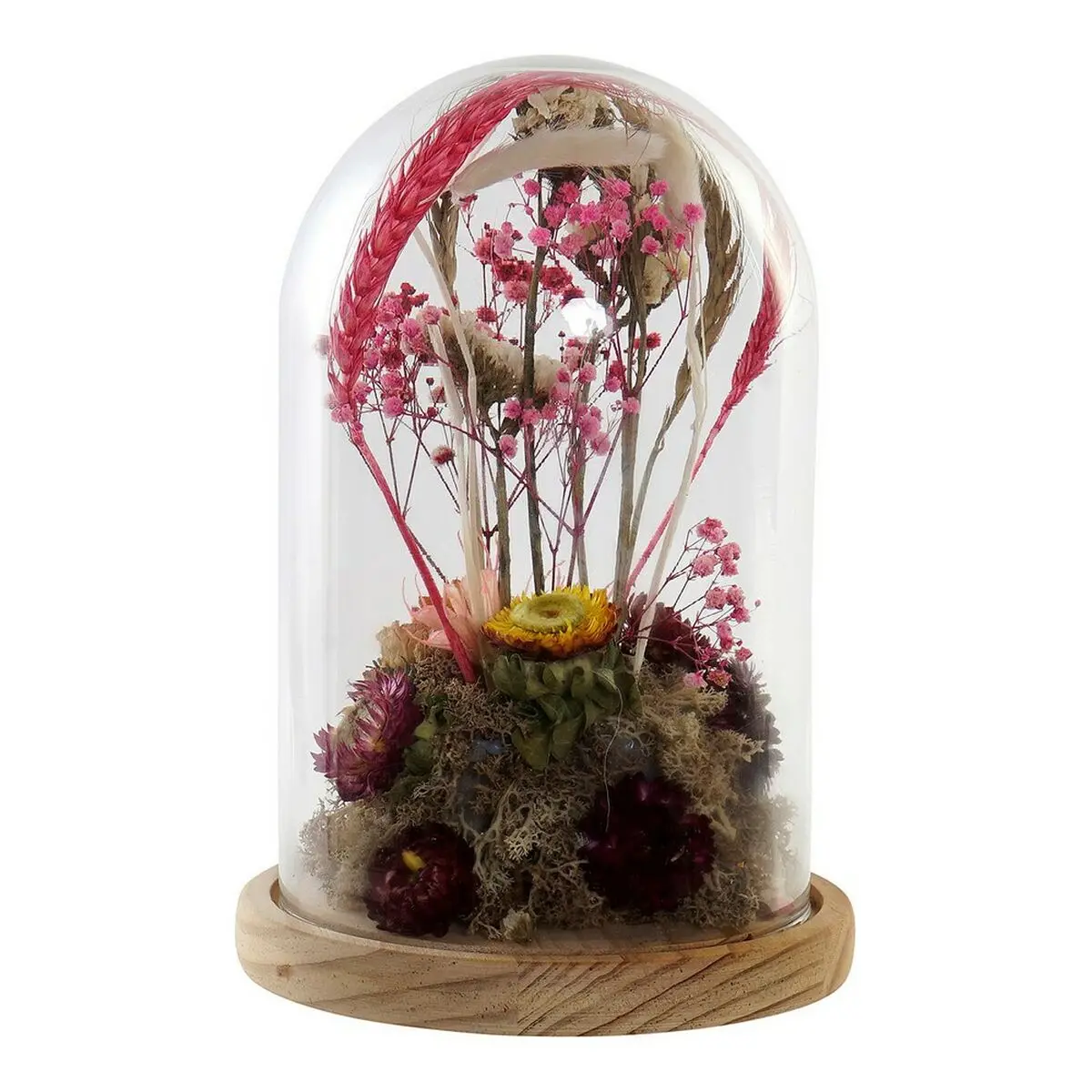 Decorative Figure Dkd Home Decor Crystal Flowers Mdf Wood (17 X 17 X 26 Cm) 1