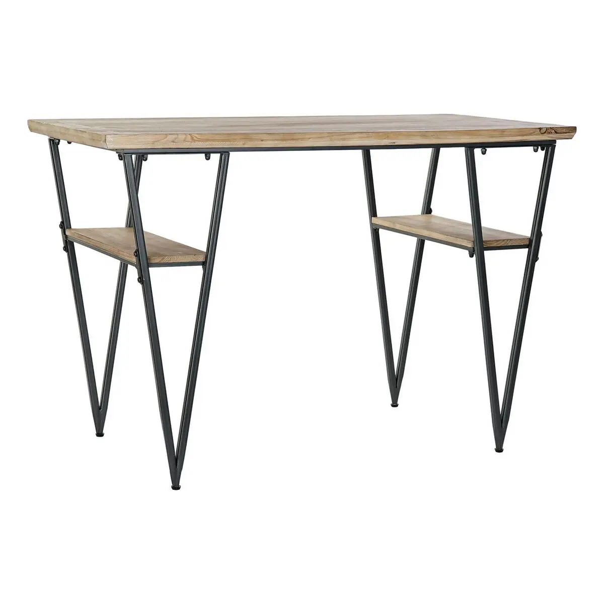 Desk Dkd Home Decor Black Metal Fir (120 X 60 X 81 Cm) 1