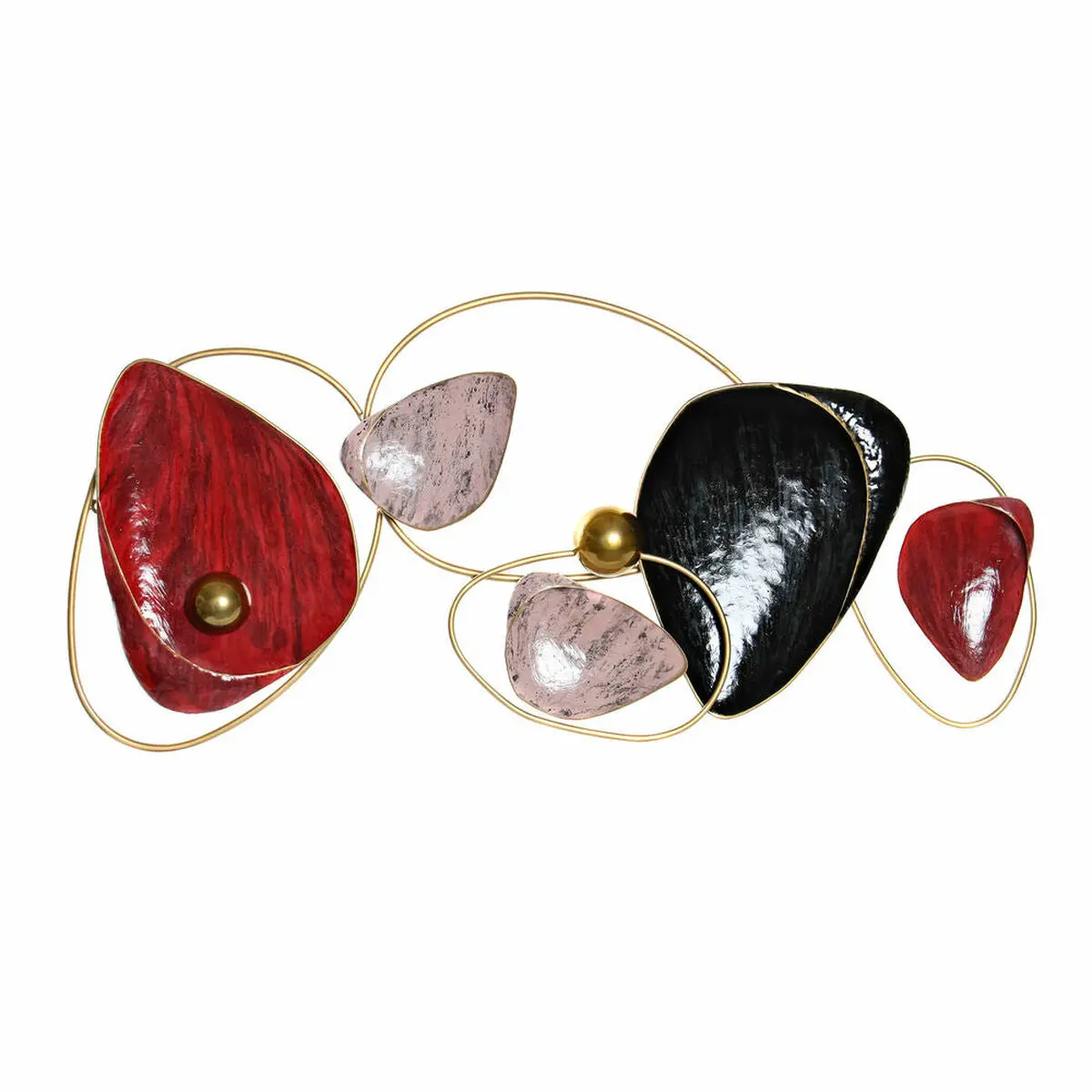 Wall Decoration Dkd Home Decor Red Black Golden Metal (123 X 10 X 65 Cm) 1