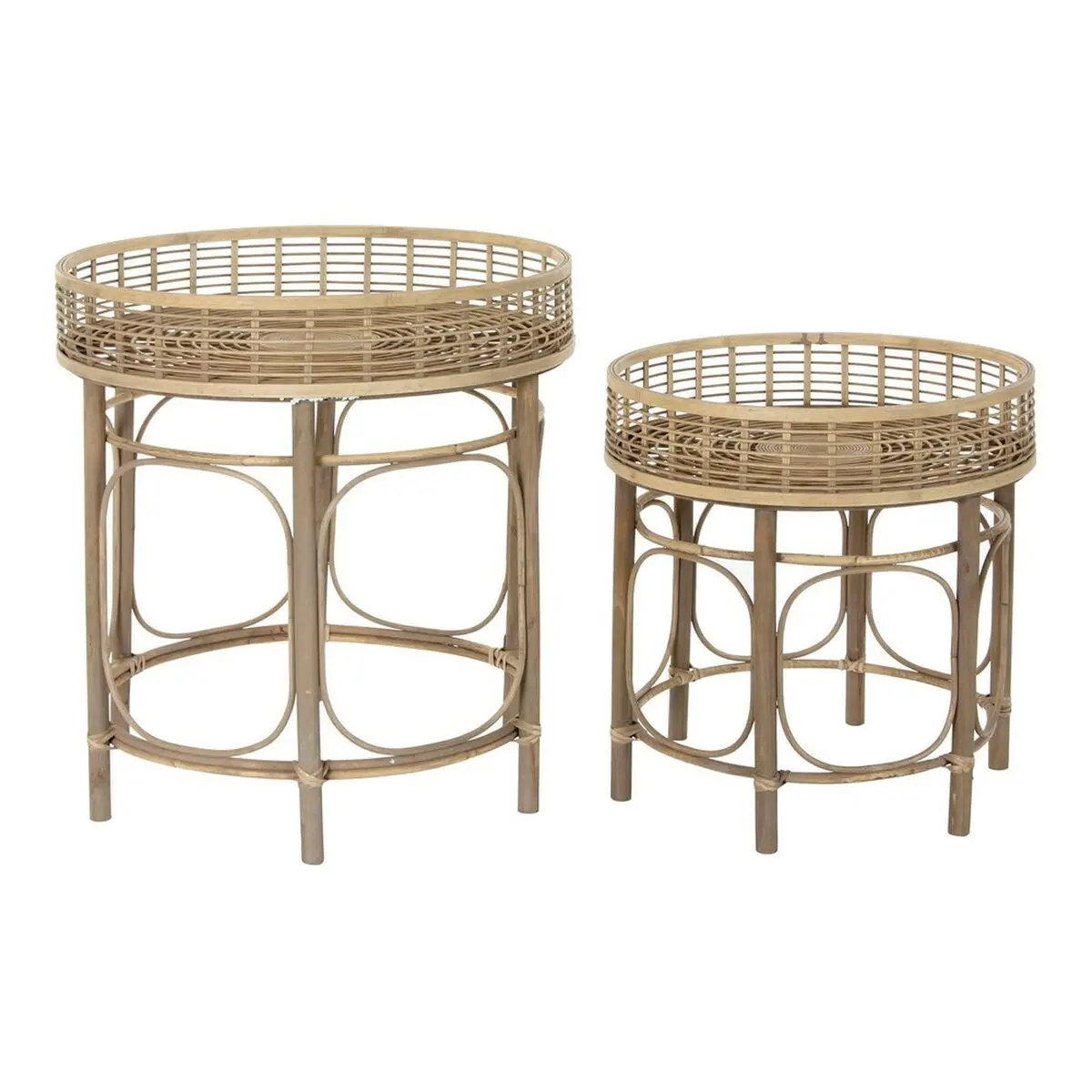 Side Table Dkd Home Decor Rattan (2 Pcs) 1