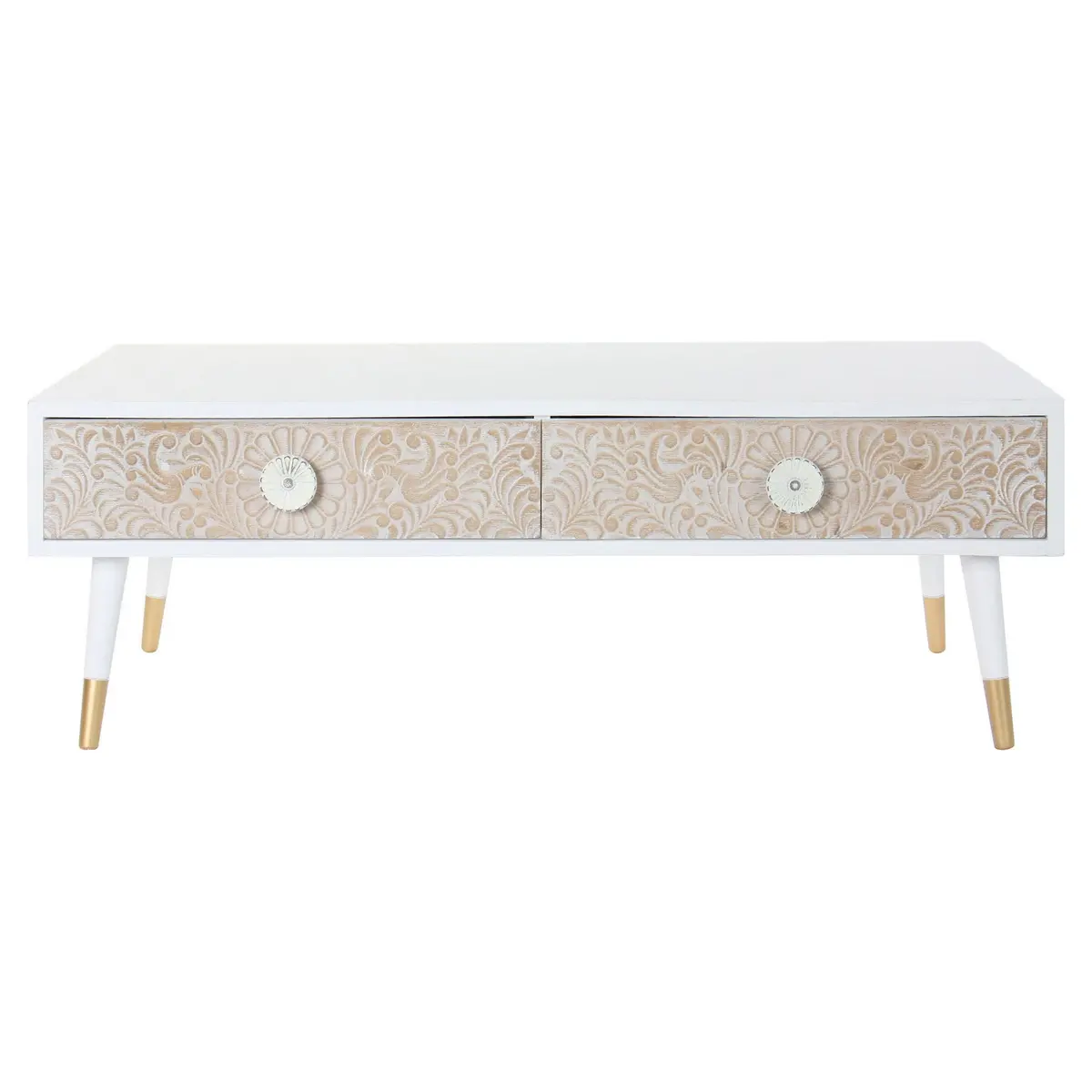 Tv Furniture Dkd Home Decor White Fir Light Brown (120 X 65 X 42 Cm) 1