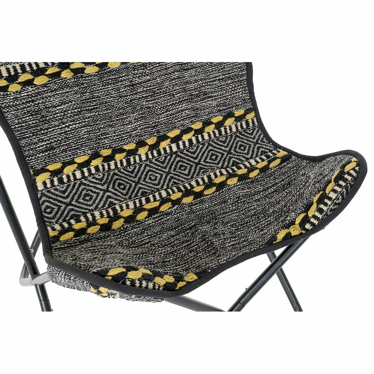 Armchair Dkd Home Decor Yellow White Black Multicolour Iron 74 X 65 X 90 Cm 2