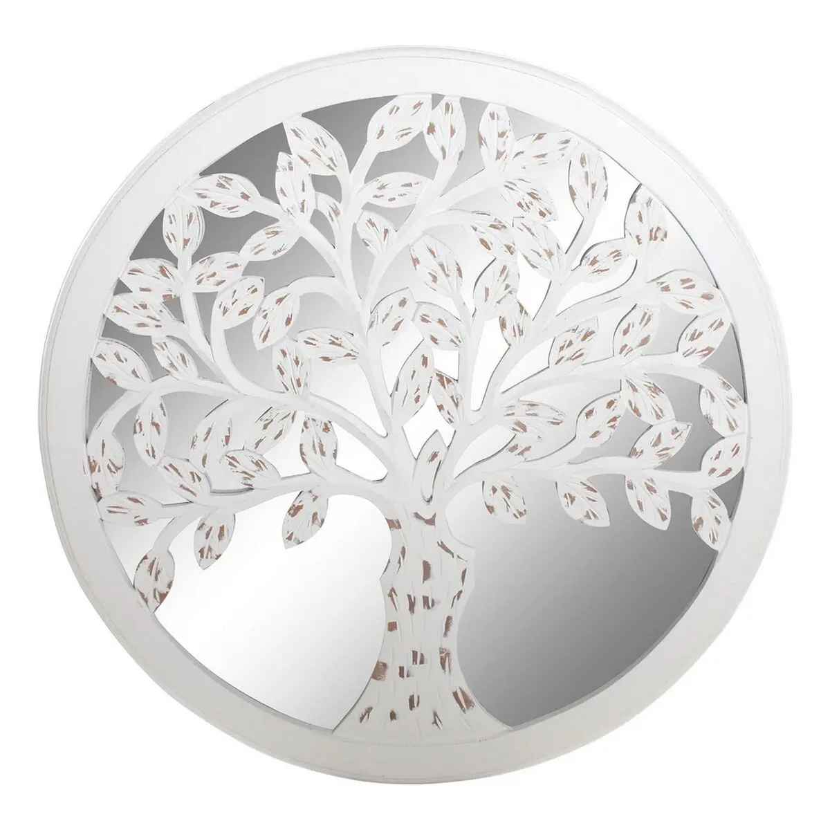 Decorative Figure Dkd Home Decor Mango Wood Mirror Tree (60 X 2 X 60 Cm) 1