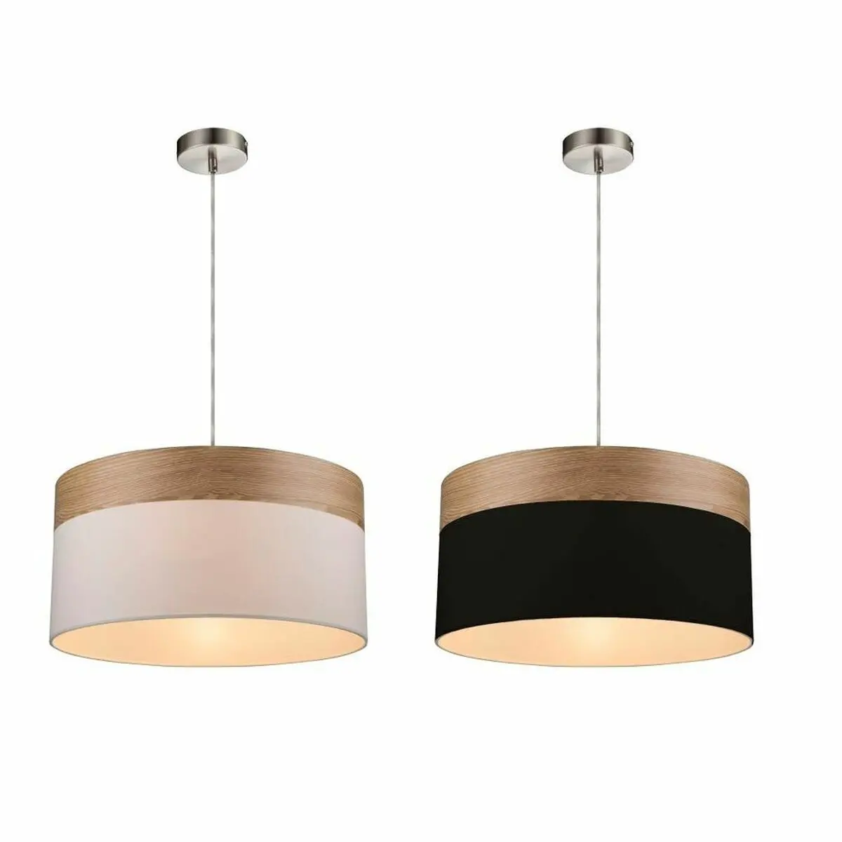 Ceiling Light Dkd Home Decor White Black Multicolour Silver Natural Metal 50 W Scandi 220 V 30 X 40 Cm 38 X 38 X 25 Cm (2 Units) 1