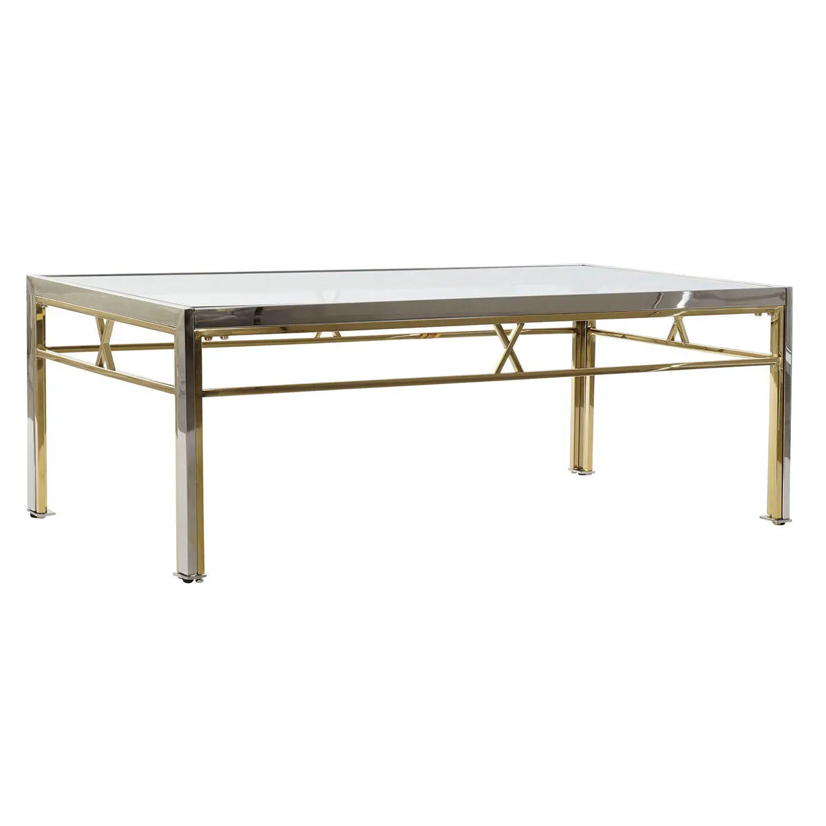Side Table Dkd Home Decor Crystal Steel Silver (110 X 60 X 40 Cm) 1