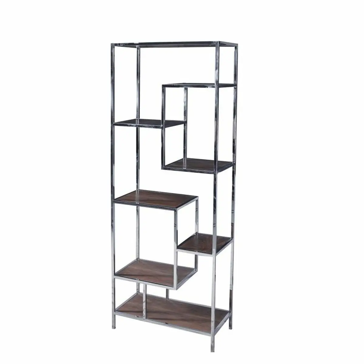 Shelves Dkd Home Decor Silver Steel Mdf Wood (80 X 40 X 200 Cm) 1