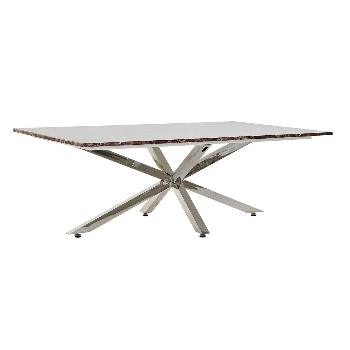 Centre Table Dkd Home Decor Silver Marble Steel Plastic 130 X 80 X 45 Cm 1