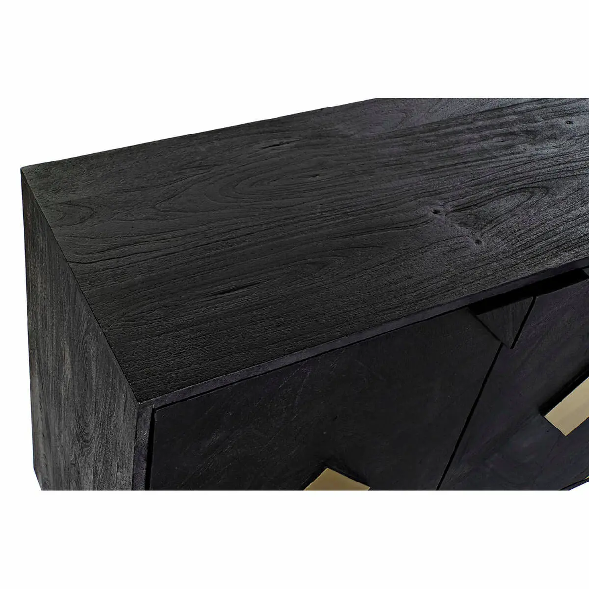 Sideboard Dkd Home Decor 145 X 42 X 77 Cm Black Golden Mango Wood 2