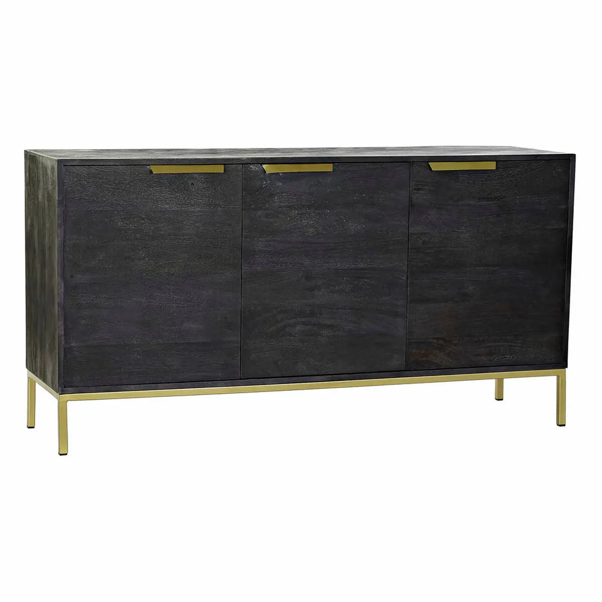 Sideboard Dkd Home Decor Black Golden Mango Wood 145 X 41 X 77 Cm 1