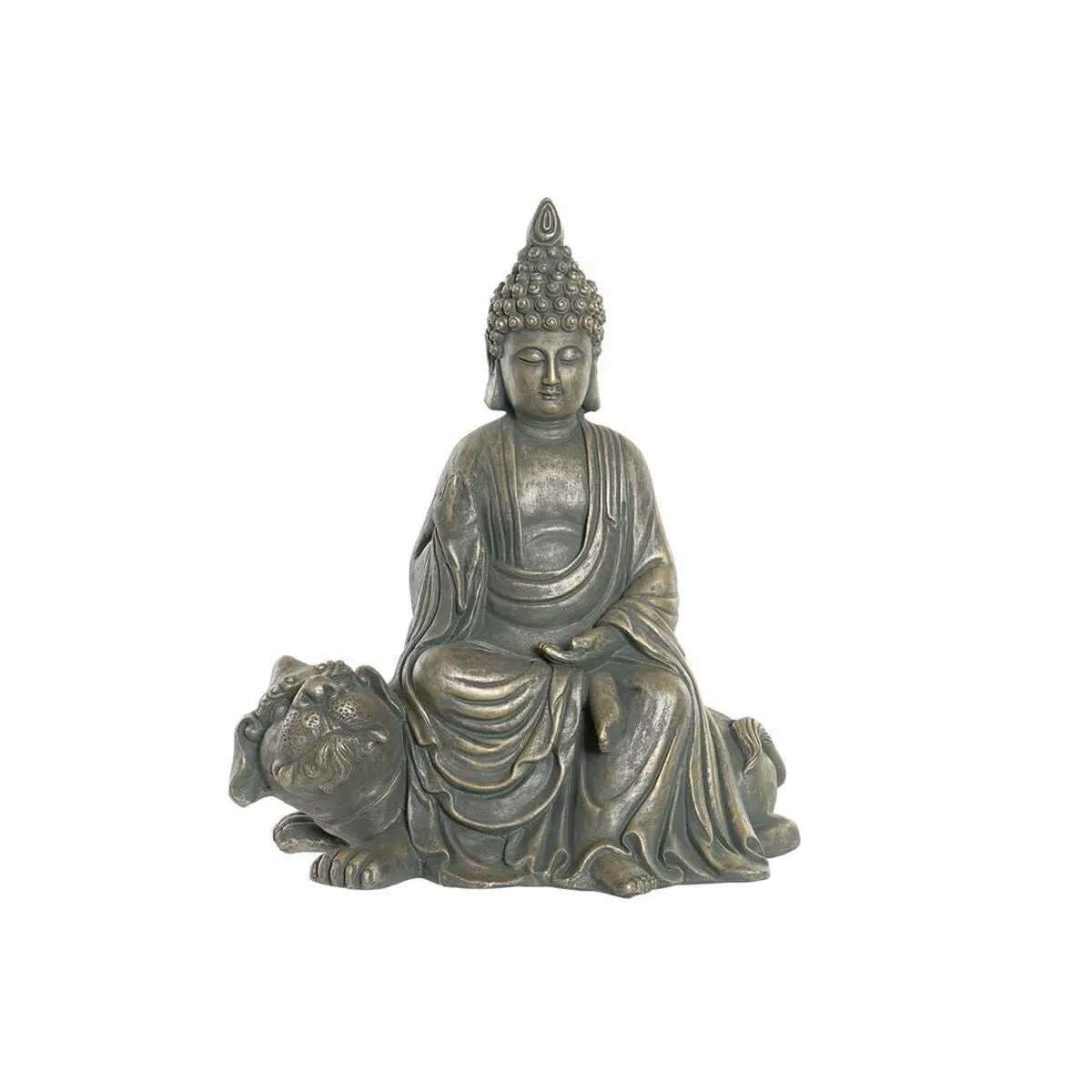 Decorative Figure Dkd Home Decor 38 X 25 X 43 Cm Black Golden Buddha Dark Grey Oriental Modern 1