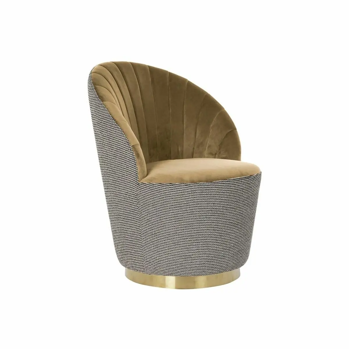 Armchair Dkd Home Decor Black Brown Polyester Mustard (69 X 66 X 85 Cm) 1