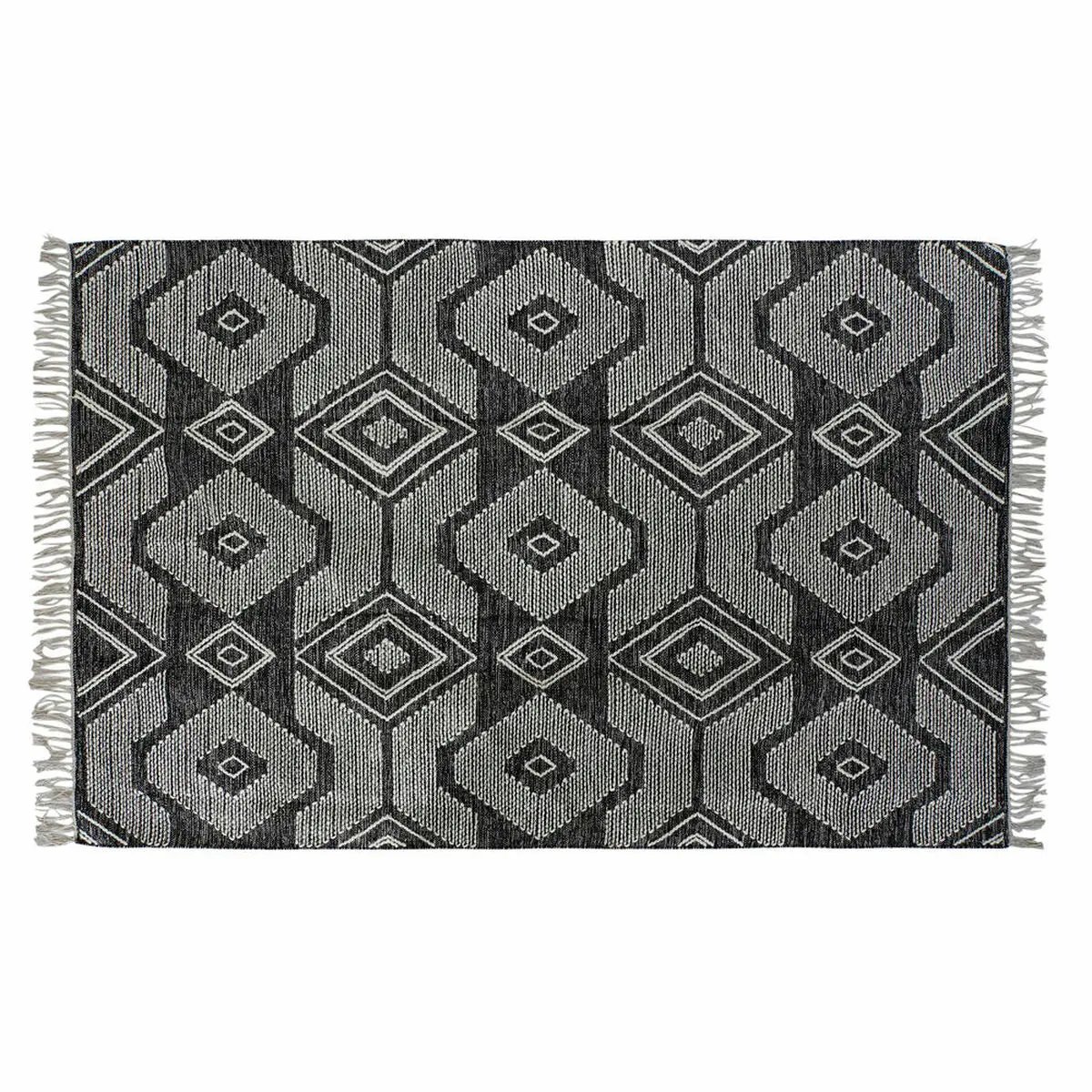 Carpet Dkd Home Decor White Black Cotton (120 X 180 X 1 Cm) 1