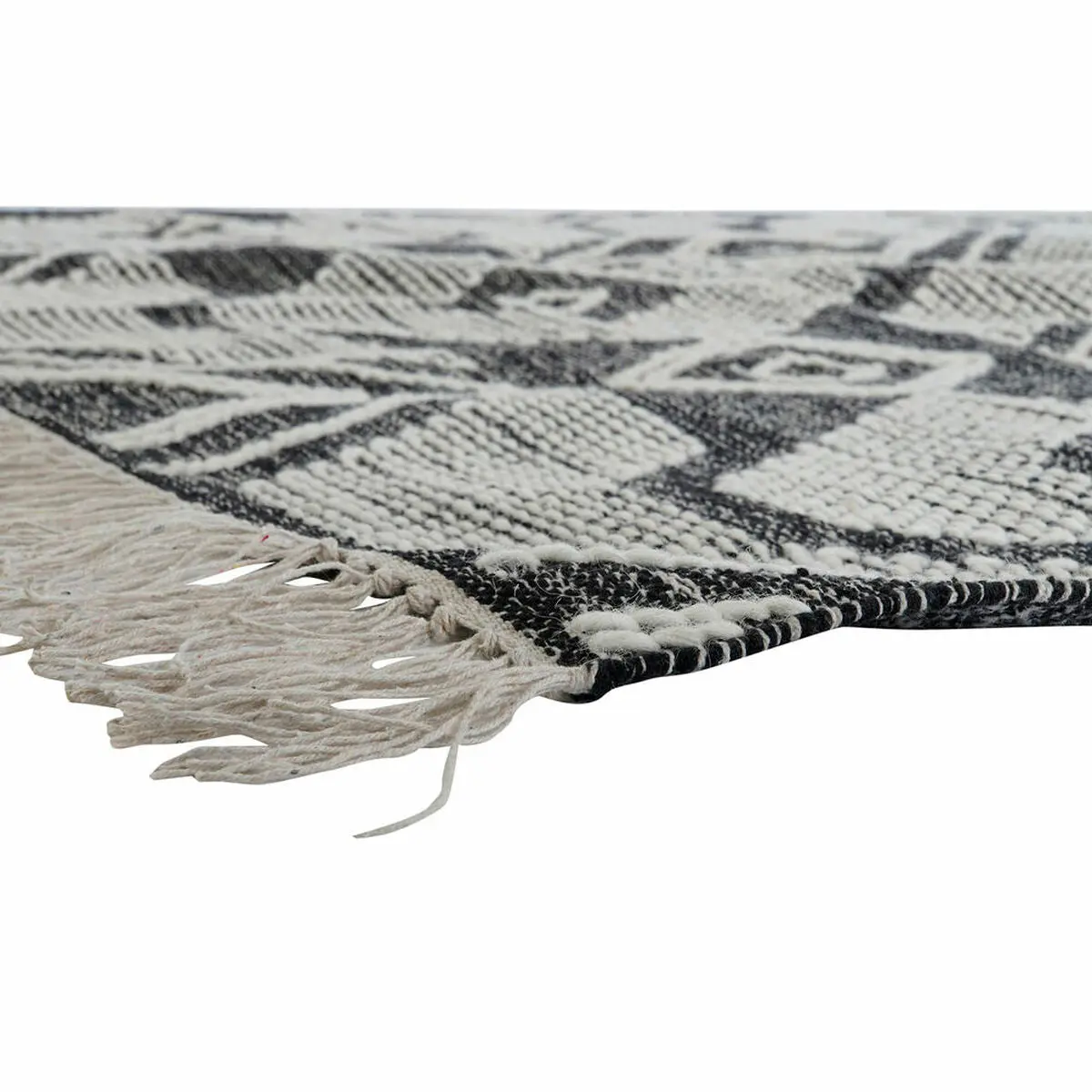 Carpet Dkd Home Decor White Black Cotton (160 X 230 X 1 Cm) 2