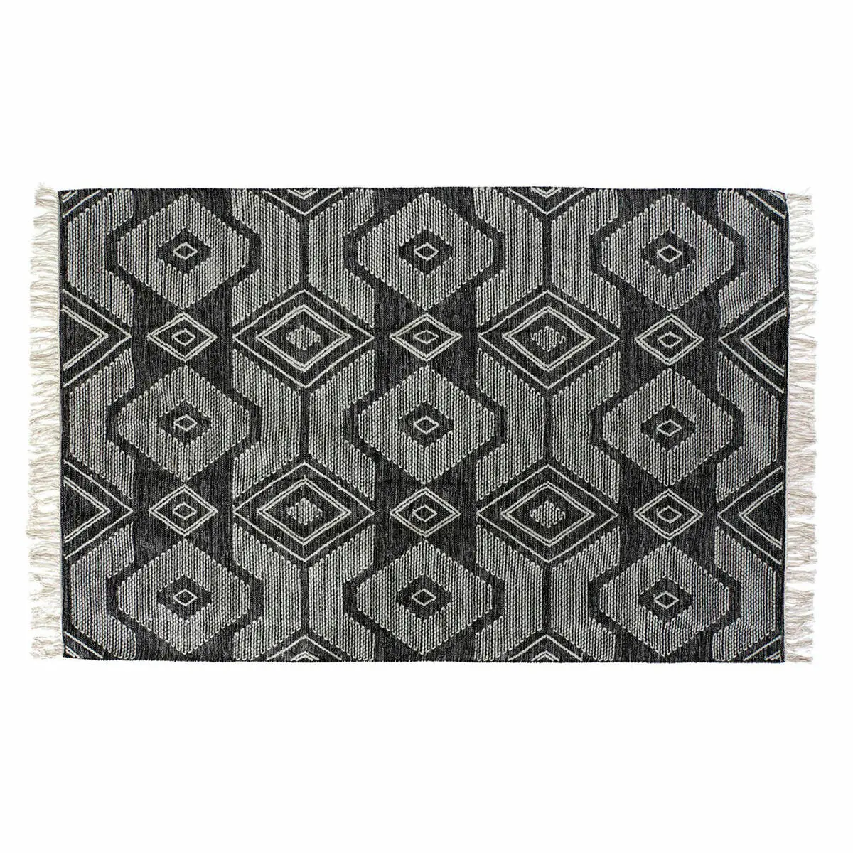 Carpet Dkd Home Decor White Black Cotton (160 X 230 X 1 Cm) 1