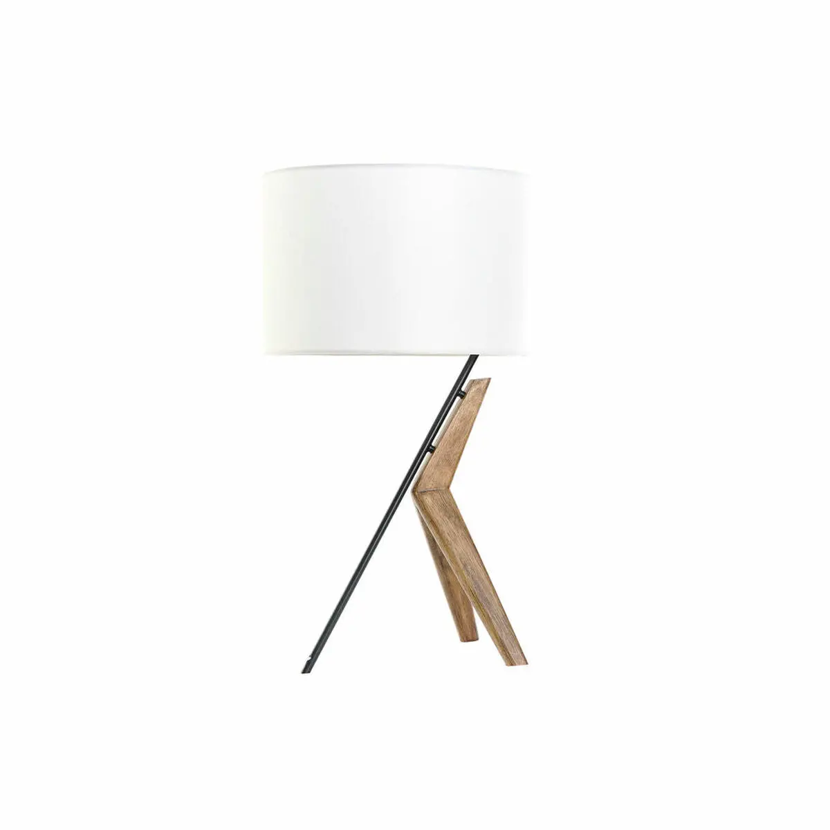 Desk Lamp Dkd Home Decor Black Metal Brown White Oak 220 V 50 W 35 X 35 X 54 Cm 1