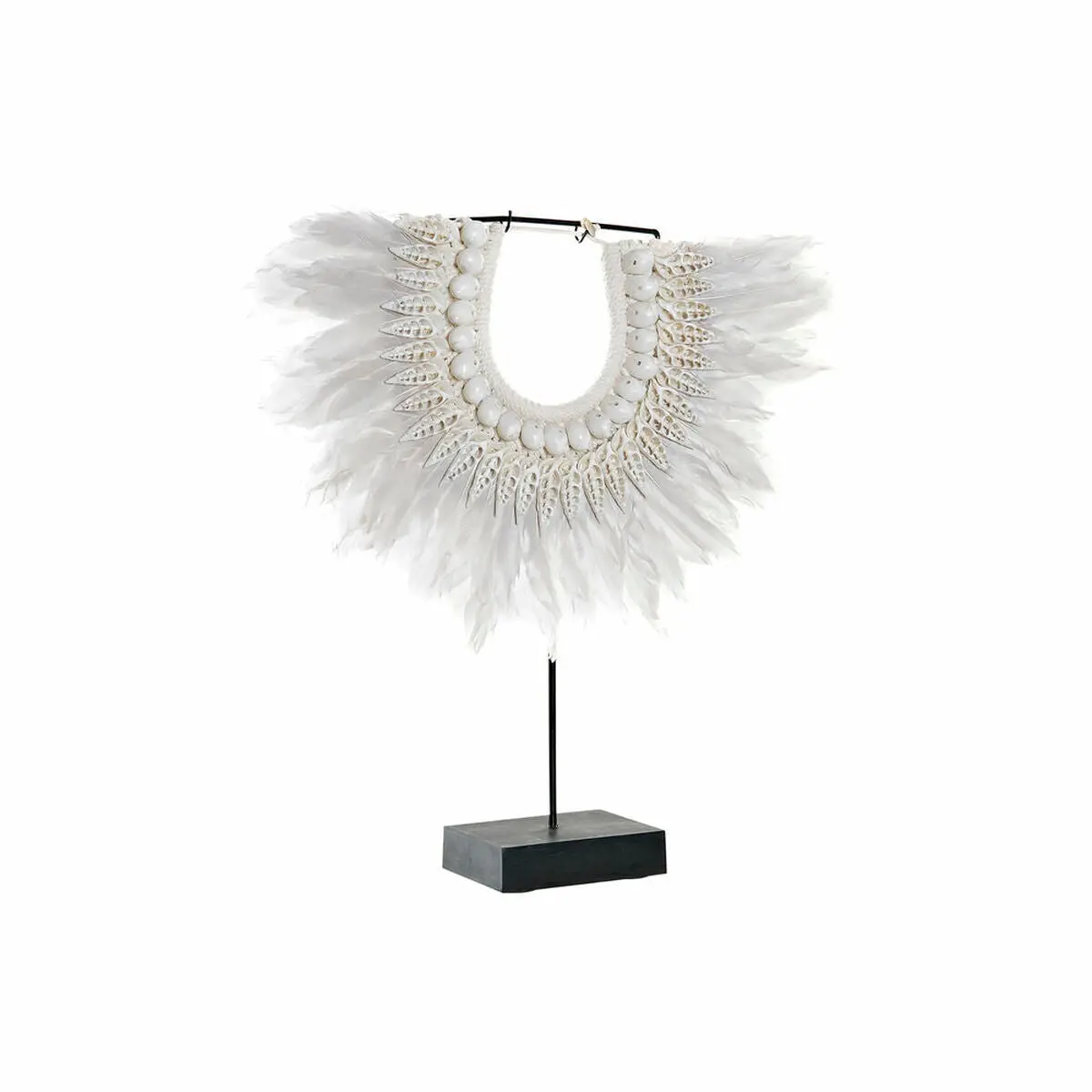 Decorative Figure Dkd Home Decor Iron Feather Shells (42 X 9.5 X 44 Cm) 1