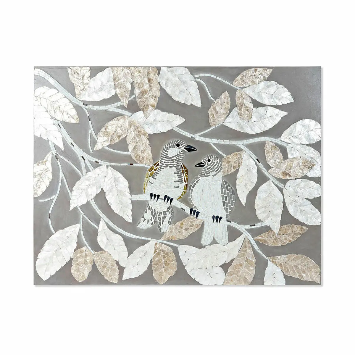 Canvas Dkd Home Decor Beige Grey Leaf Of A Plant 90 X 4 X 70 Cm 1