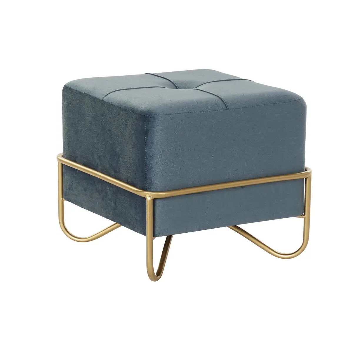 Bench Dkd Home Decor 8424001850921 Blue Multicolour Golden Foam Metal Mdf Wood 42 X 42 X 38 Cm 1
