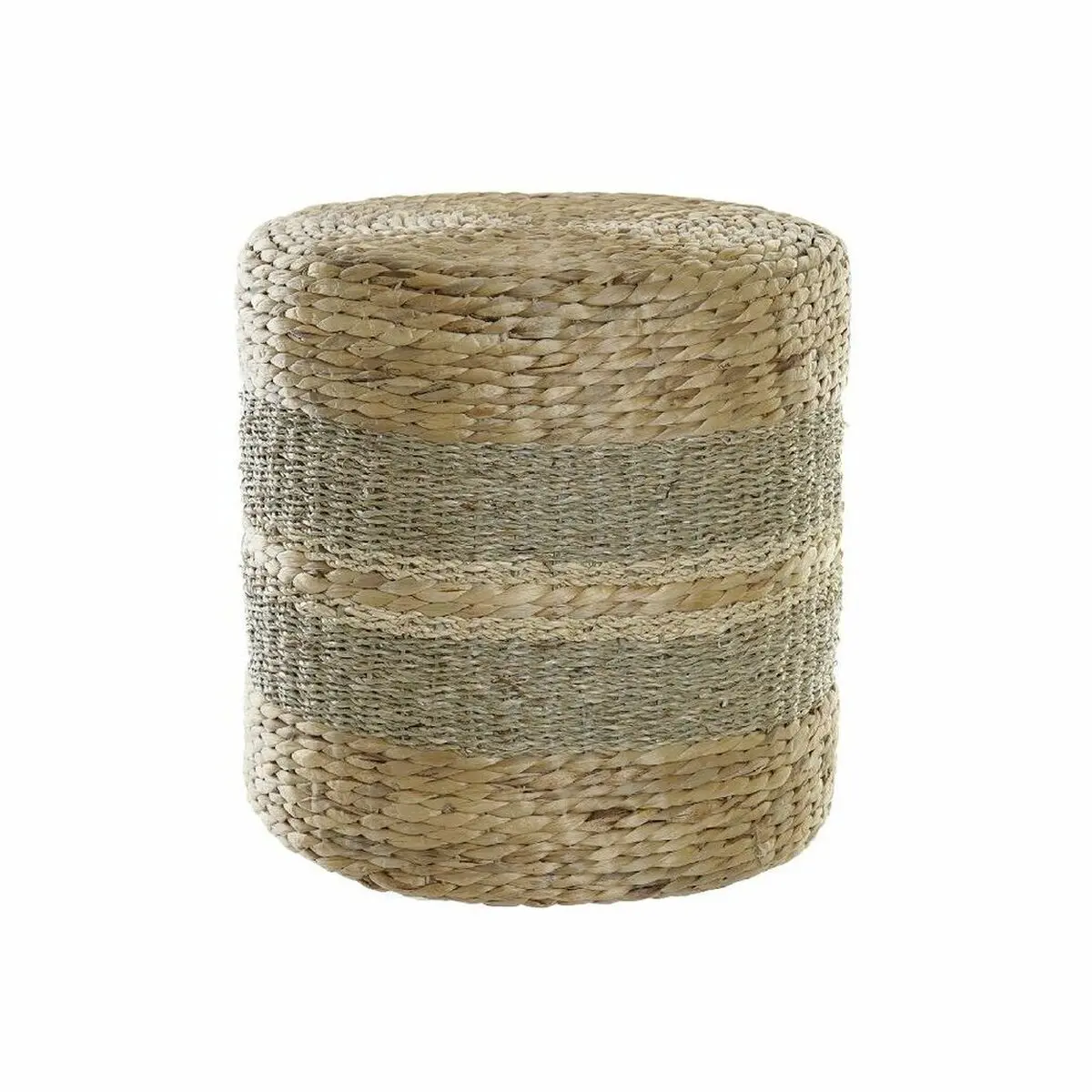 Footrest Dkd Home Decor Multicolour Natural Aluminium Boho 42 X 42 X 40 Cm 1
