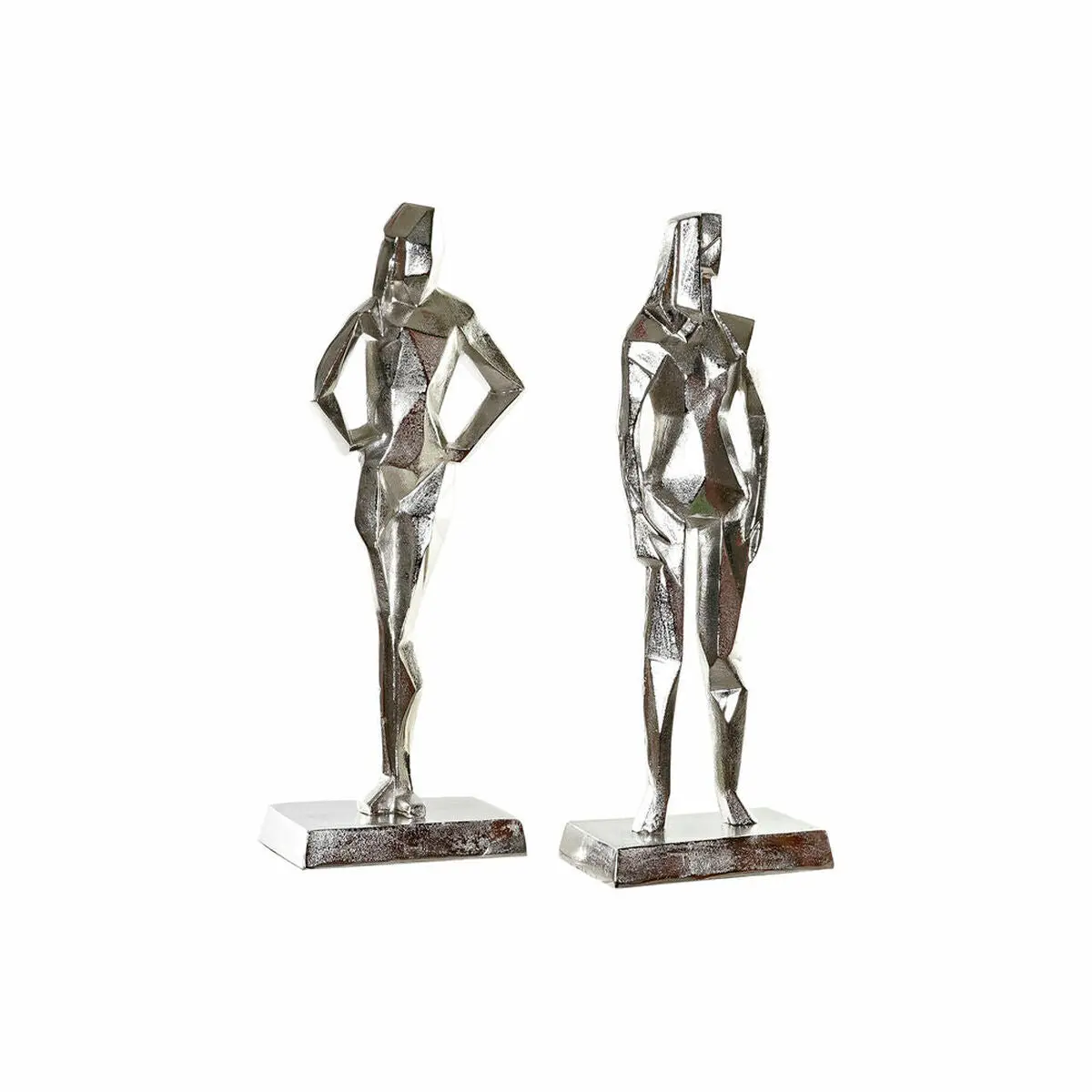 Decorative Figure Dkd Home Decor 8424001856480 23 X 13 X 62 Cm Silver (2 Units) 1