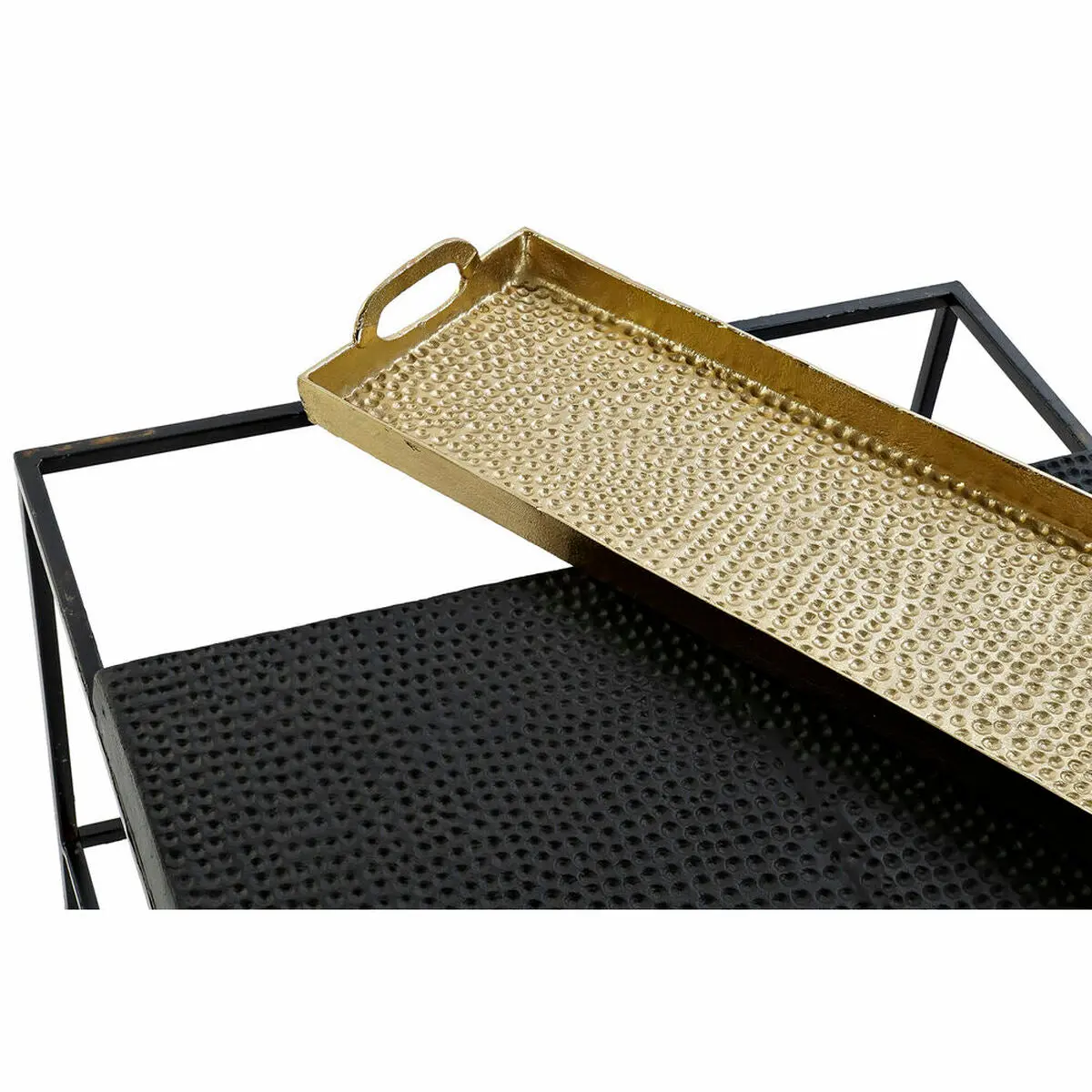 Side Table Dkd Home Decor 61 X 61 X 49 Cm Black Golden Steel Aluminium 2