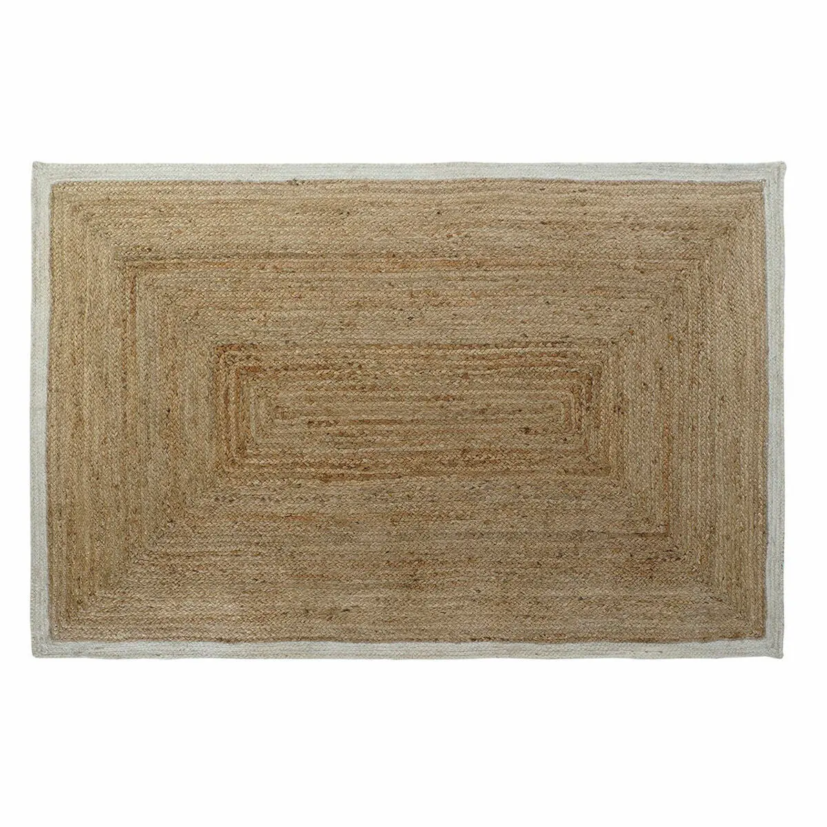 Carpet Dkd Home Decor Scandi Polyester Cotton White Light Brown Jute 120 X 180 X 1 Cm 1