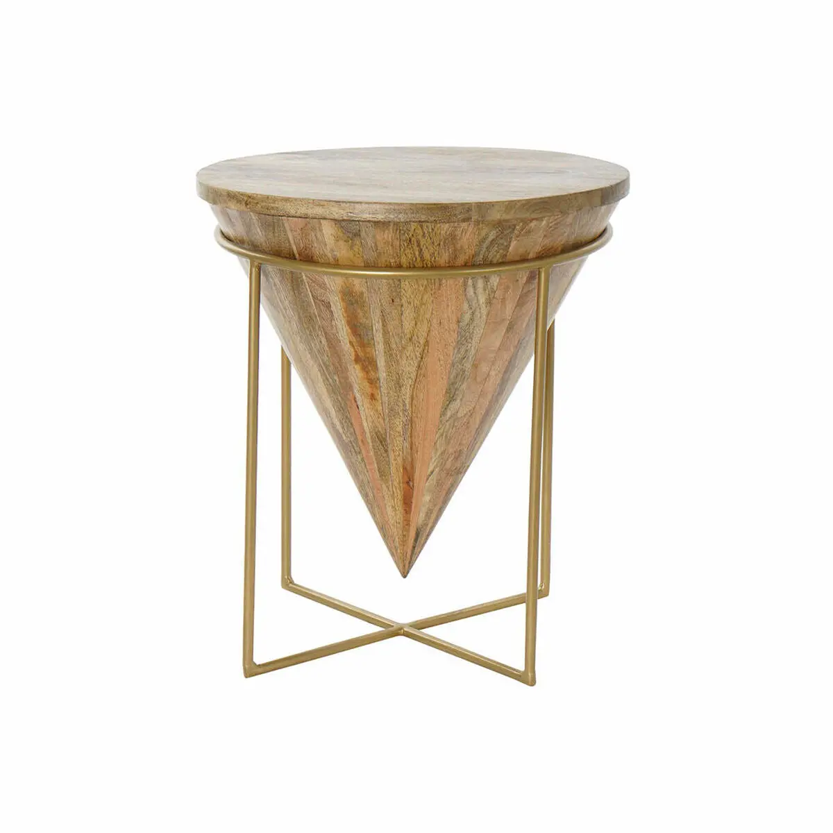 Side Table Dkd Home Decor Metal Mango Wood (40 X 40 X 45 Cm) 1