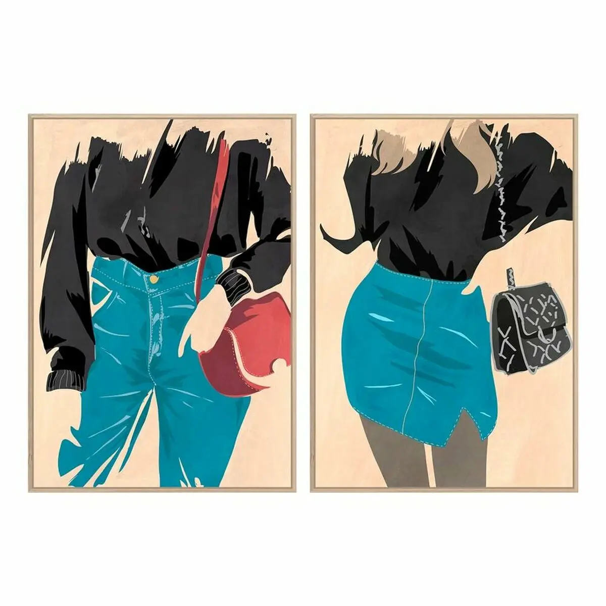 Canvas Dkd Home Decor Polystyrene Canvas Lady 1