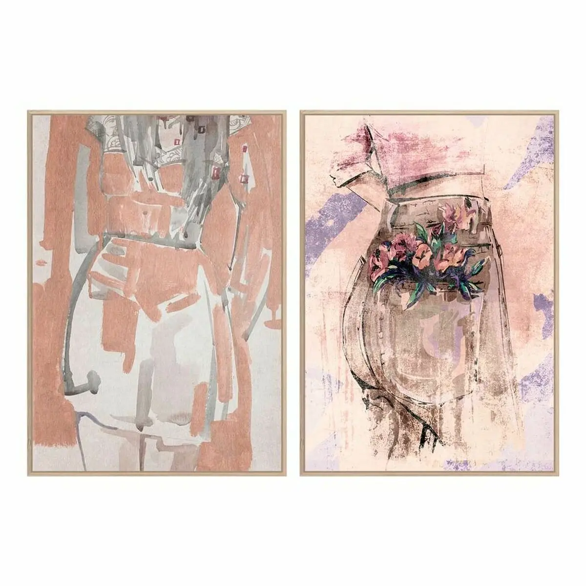 Canvas Dkd Home Decor Polystyrene Canvas Lady 1