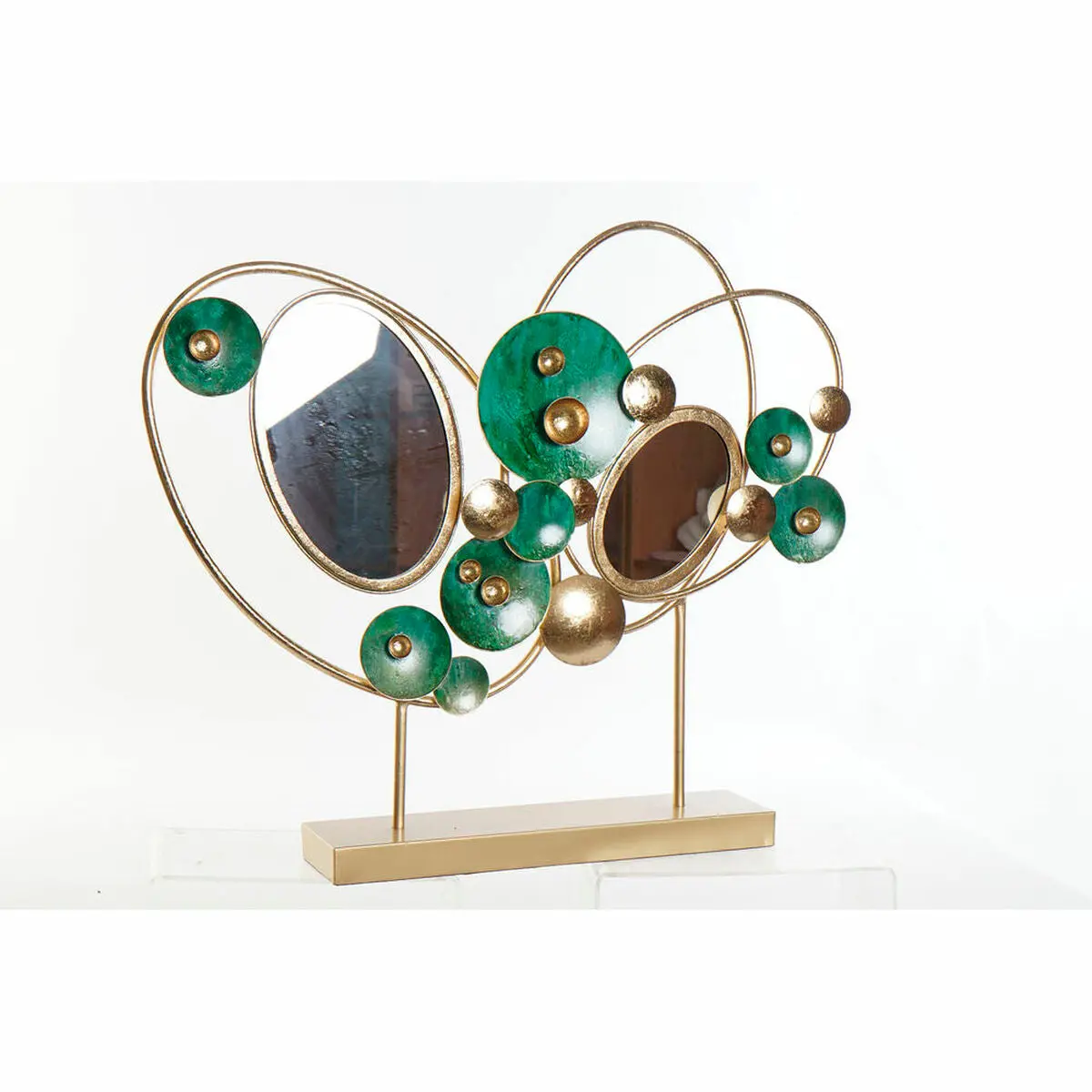 Decorative Figure Dkd Home Decor 62 X 9 X 53,3 Cm Abstract Golden Green 1