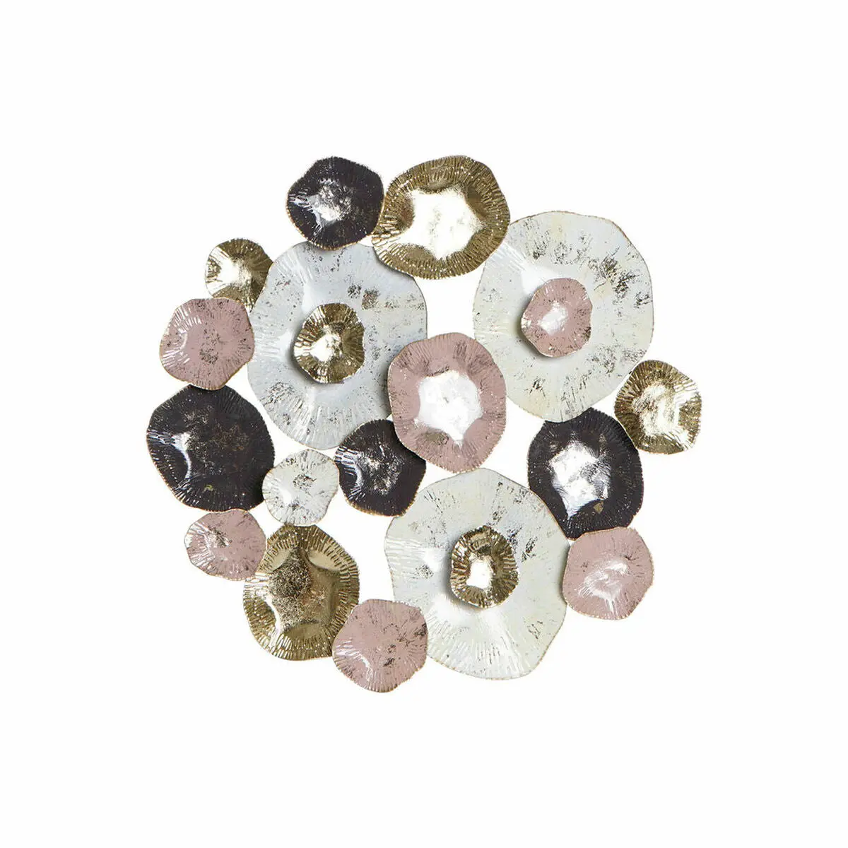 Wall Decoration Dkd Home Decor Pink Golden Metal (61 X 5.7 X 61 Cm) 1