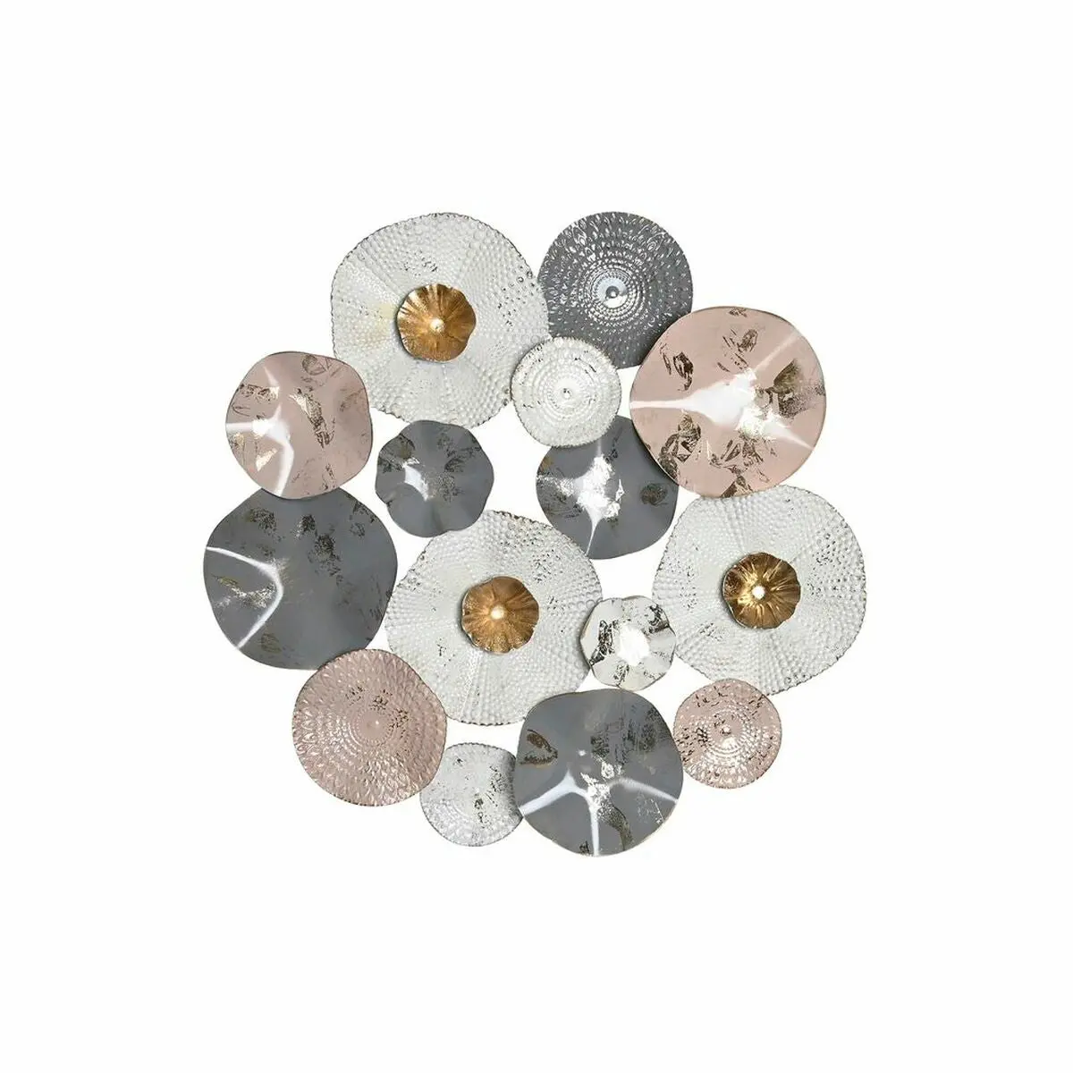 Wall Decoration Dkd Home Decor Grey Metal White (80 X 7 X 80 Cm) 1
