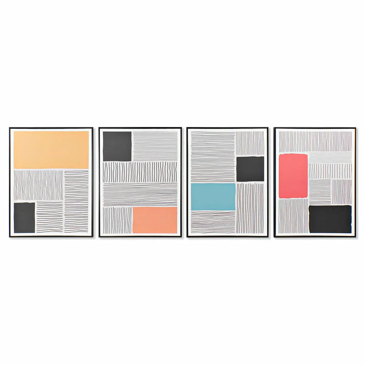 Canvas Dkd Home Decor Polystyrene Canvas 60 X 3 X 80 Cm (4 Pieces) 1