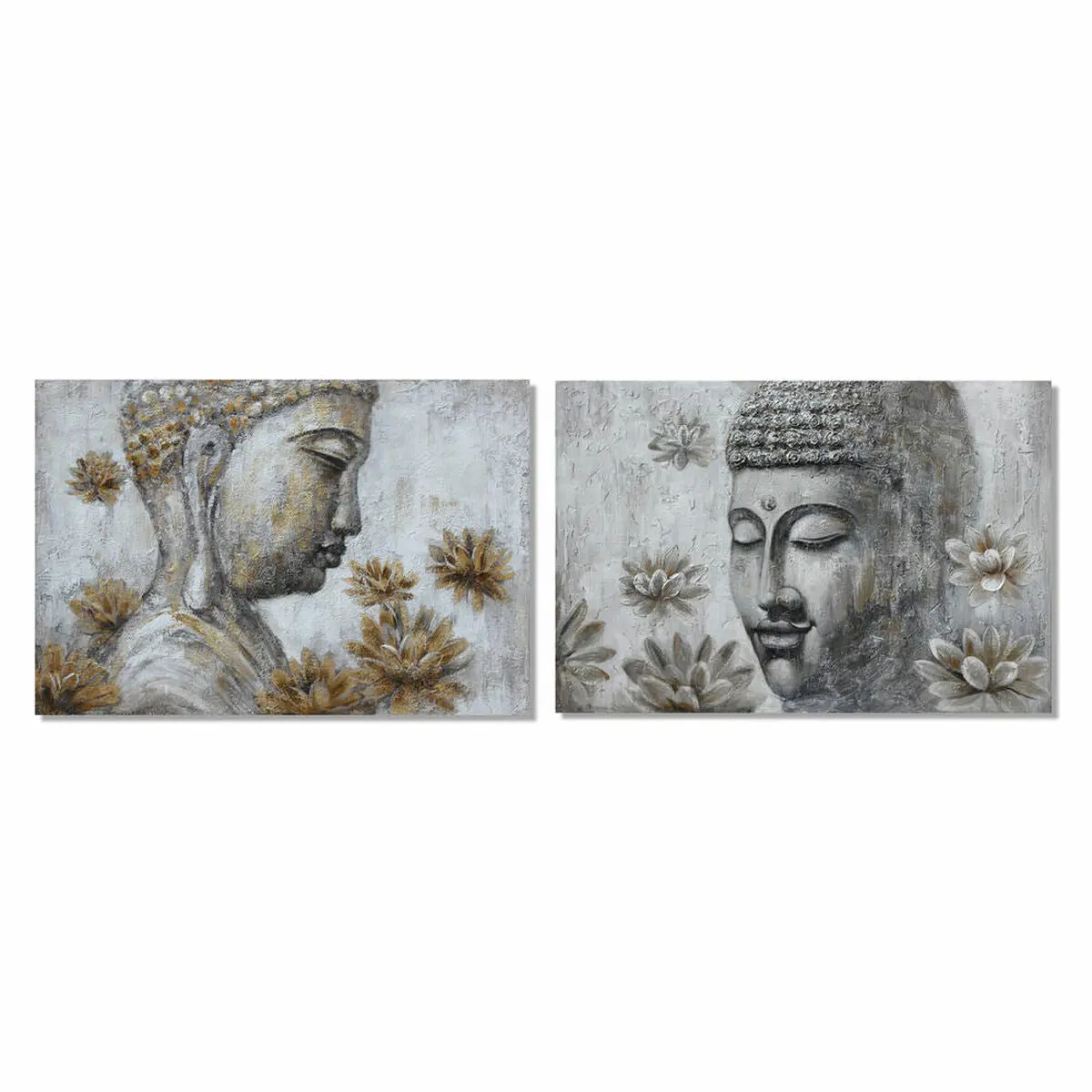 Painting Dkd Home Decor 120 X 2,8 X 80 Cm Buddha Oriental (2 Units) 1