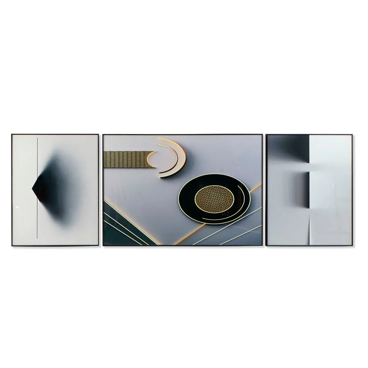 Set Of 3 Pictures Dkd Home Decor Aluminium Mdf Wood 240 X 3 X 80 Cm (3 Pieces) 1