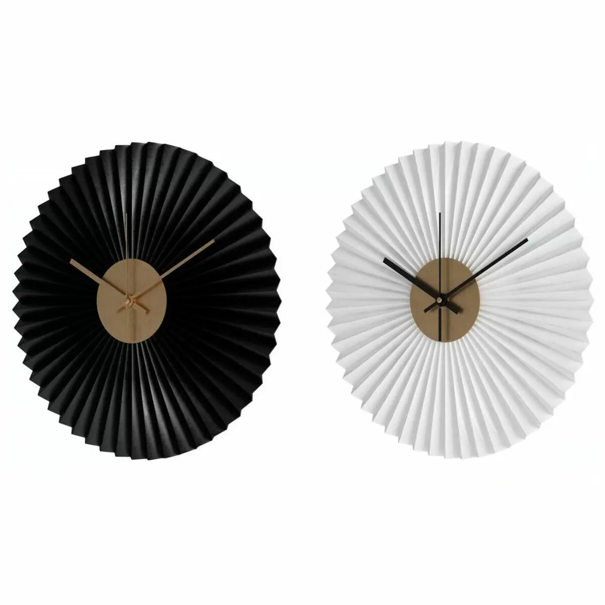 Wall Clock Dkd Home Decor White Black White/Black Iron Plastic Modern 30 X 4 X 30 Cm (2 Units) 1