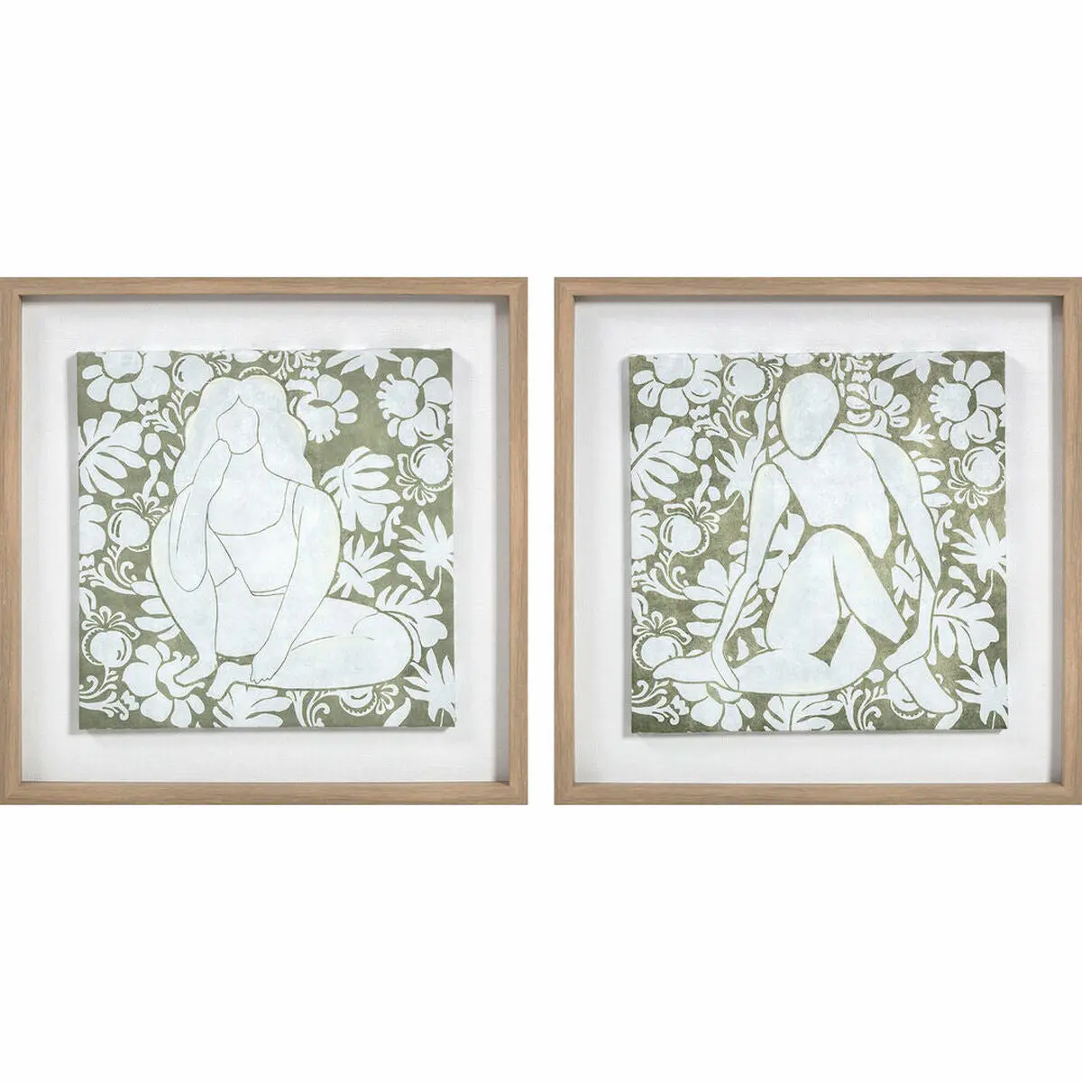 Canvas Dkd Home Decor Crystal Canvas Mdf Wood 42 X 3 X 42 Cm 1