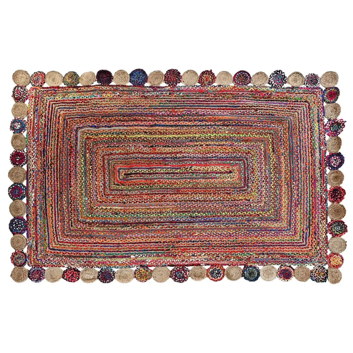 Carpet Dkd Home Decor Cotton Multicolour Jute (200 X 290 X 1 Cm) 1