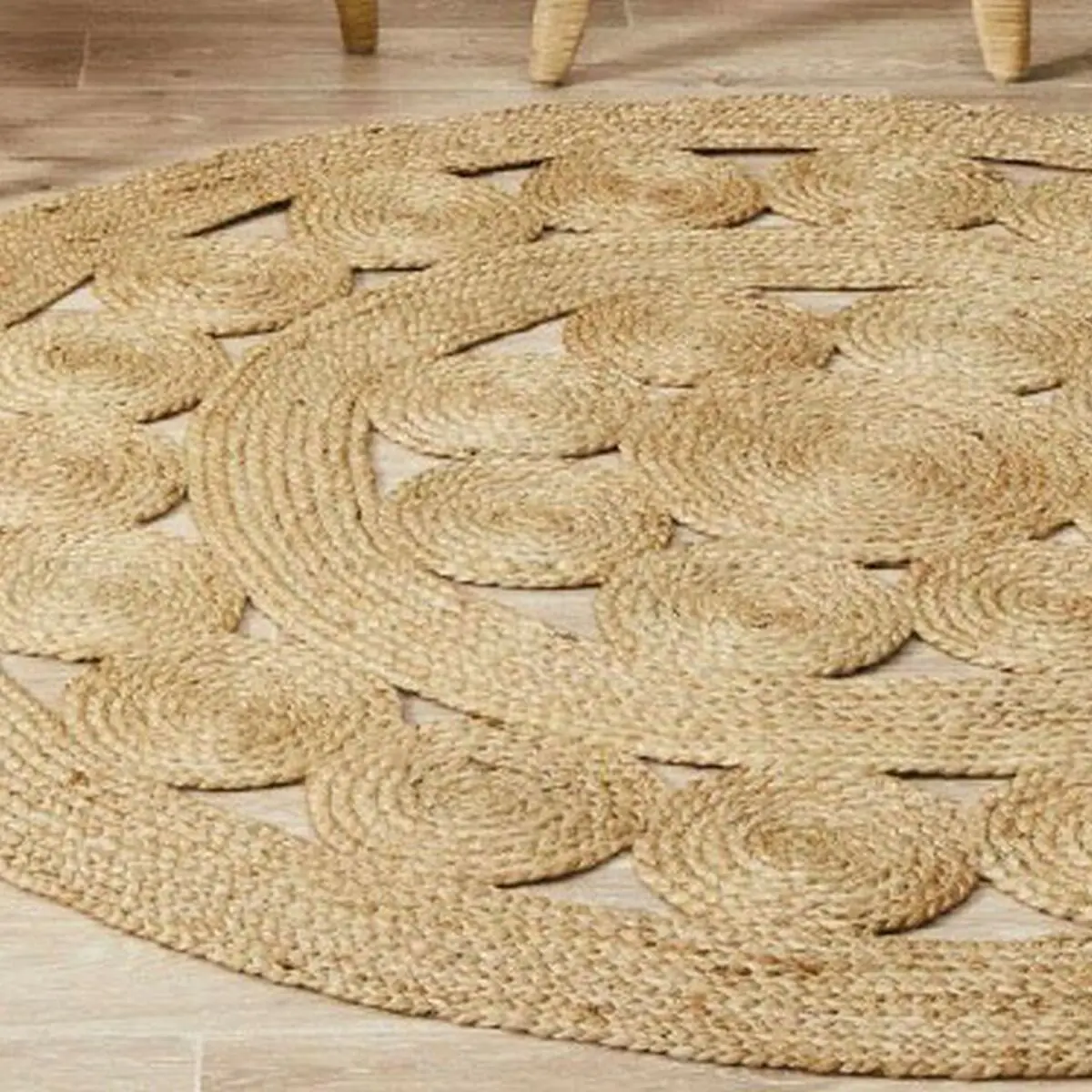 Carpet Dkd Home Decor Jute (160 X 160 X 1 Cm) 1