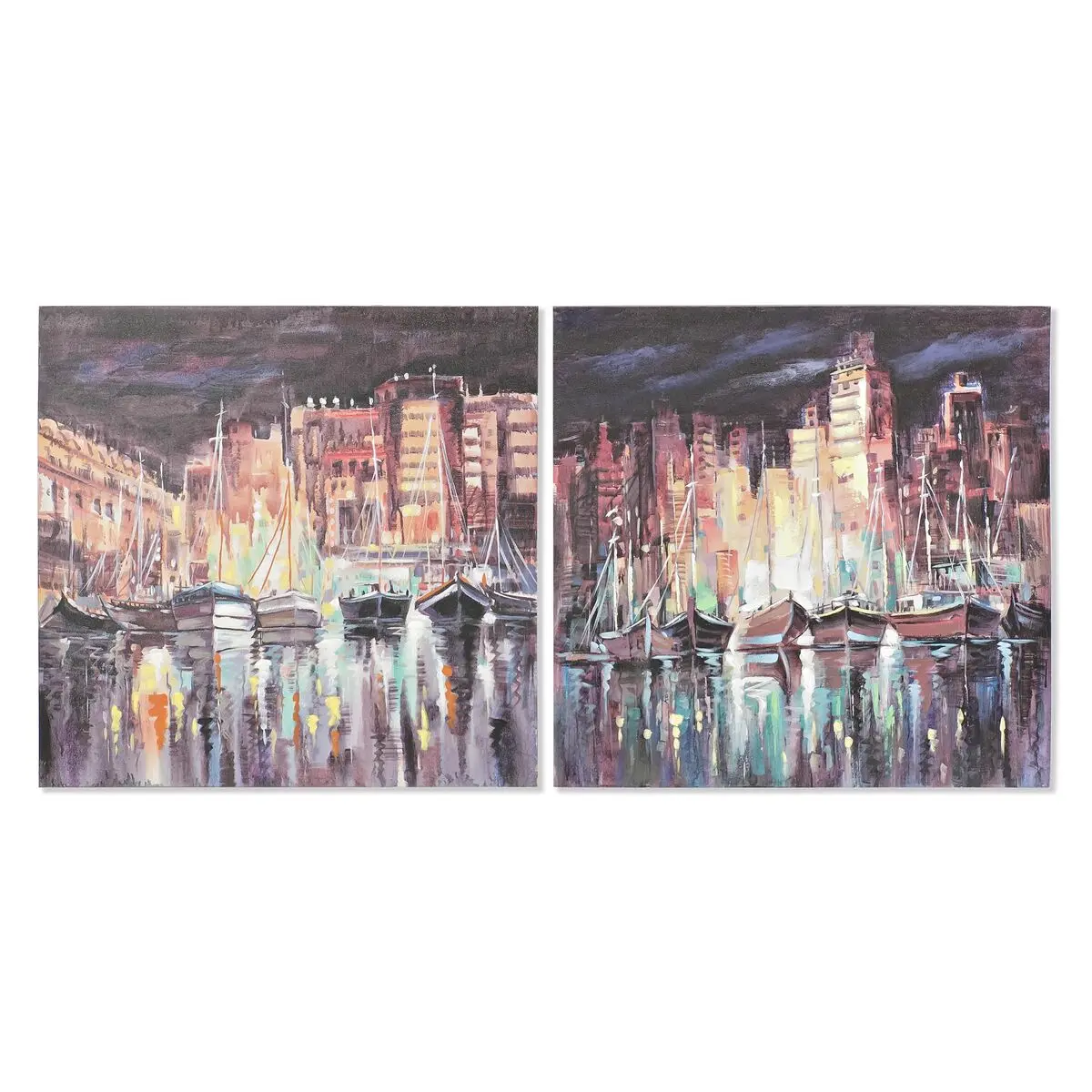 Canvas Dkd Home Decor Canvas Mdf Wood 80 X 3 X 80 Cm 1