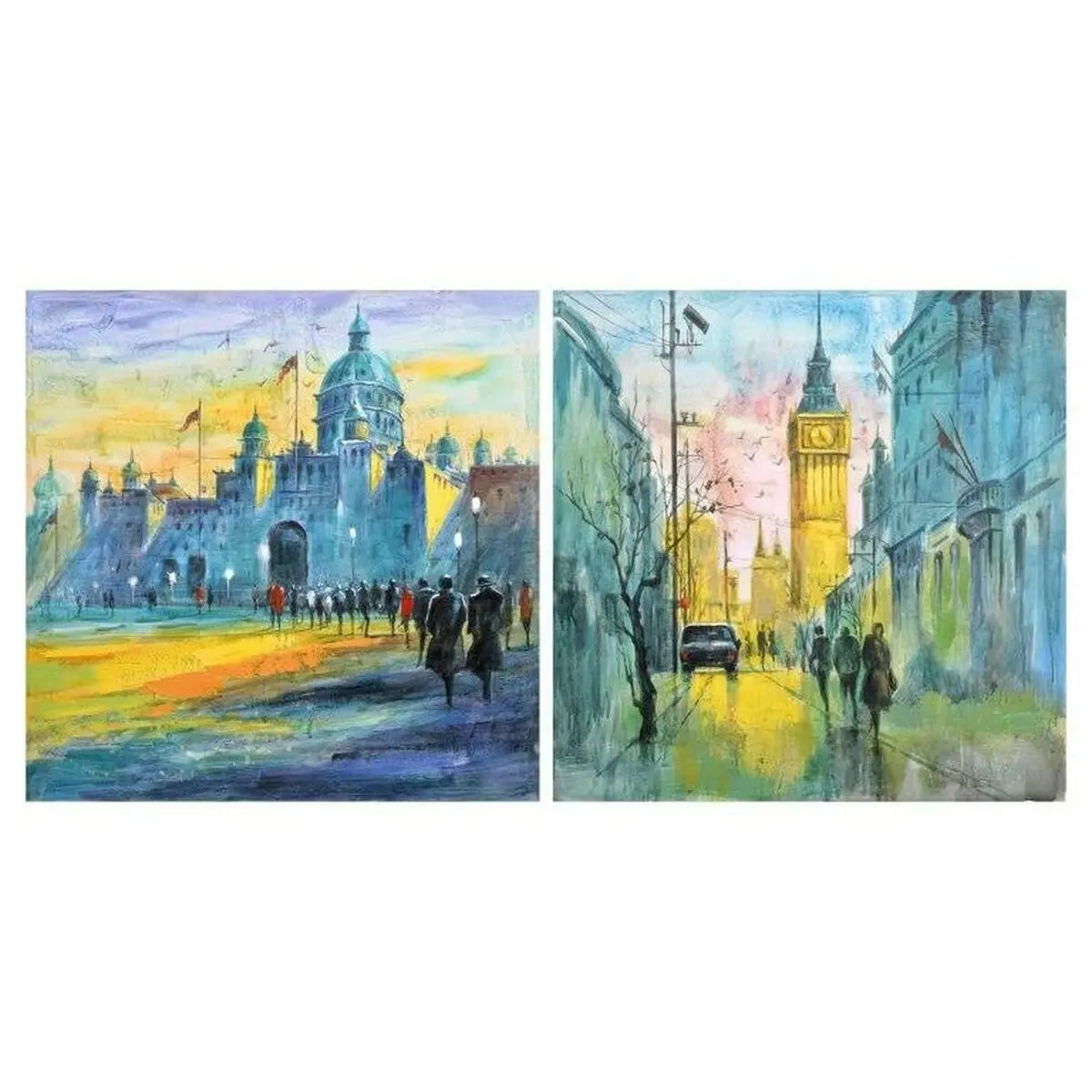 Canvas Dkd Home Decor Canvas Mdf Wood 100 X 3 X 100 Cm 1