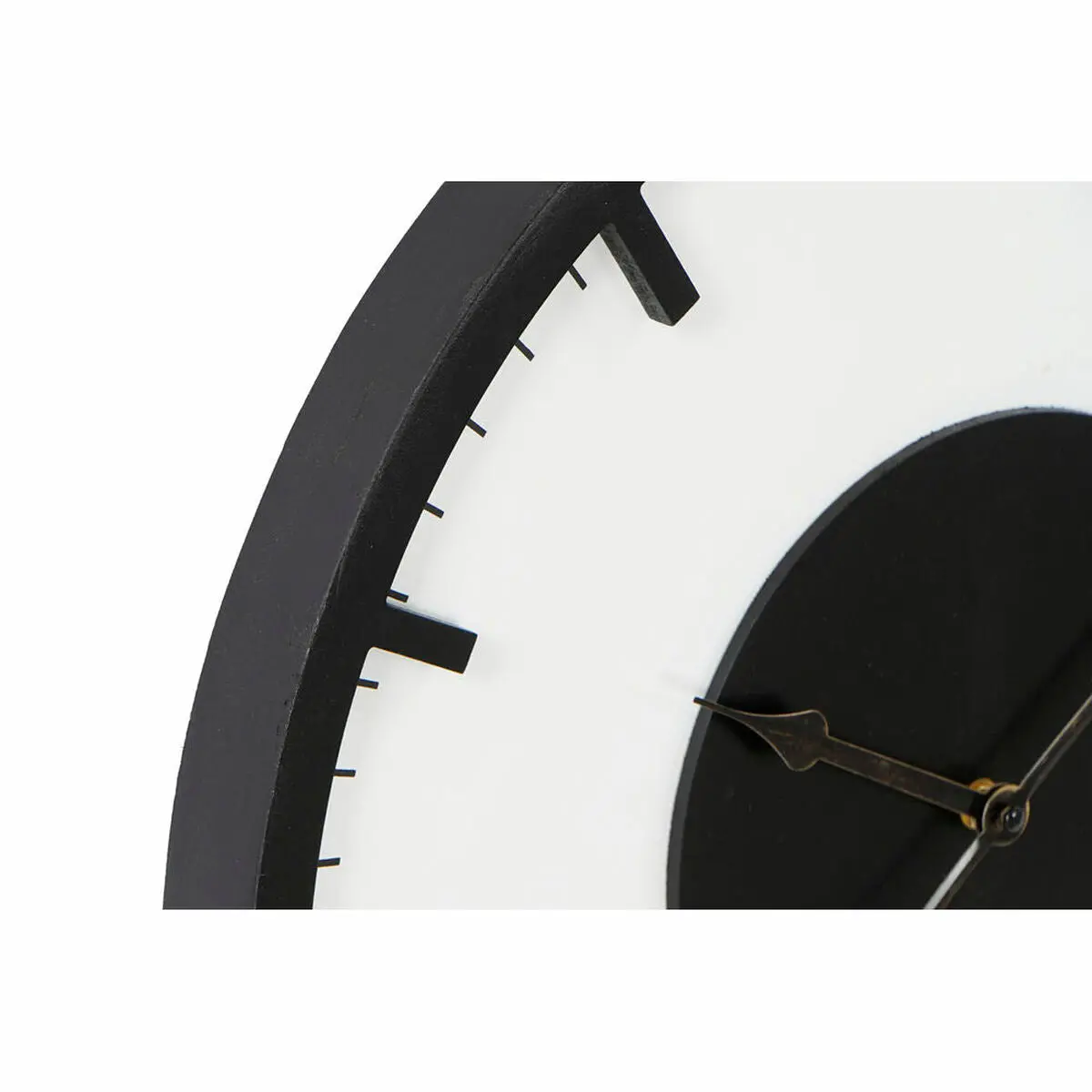 Wall Clock Dkd Home Decor 50 X 3,5 X 50 Cm Black White Vintage Mdf Wood (2 Units) 2